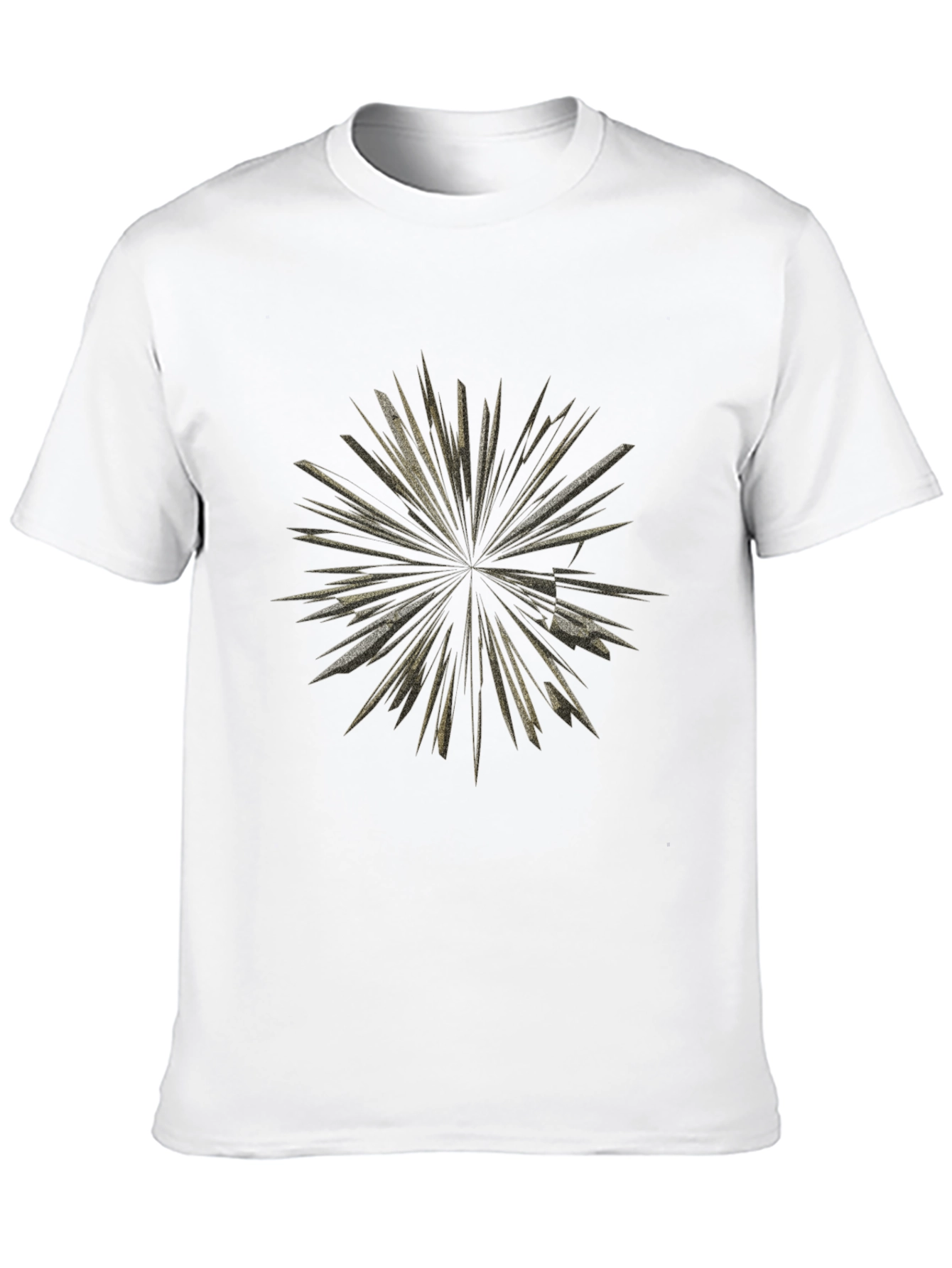 Abstract Burst Graphic Tee - Black Cotton T-Shirt