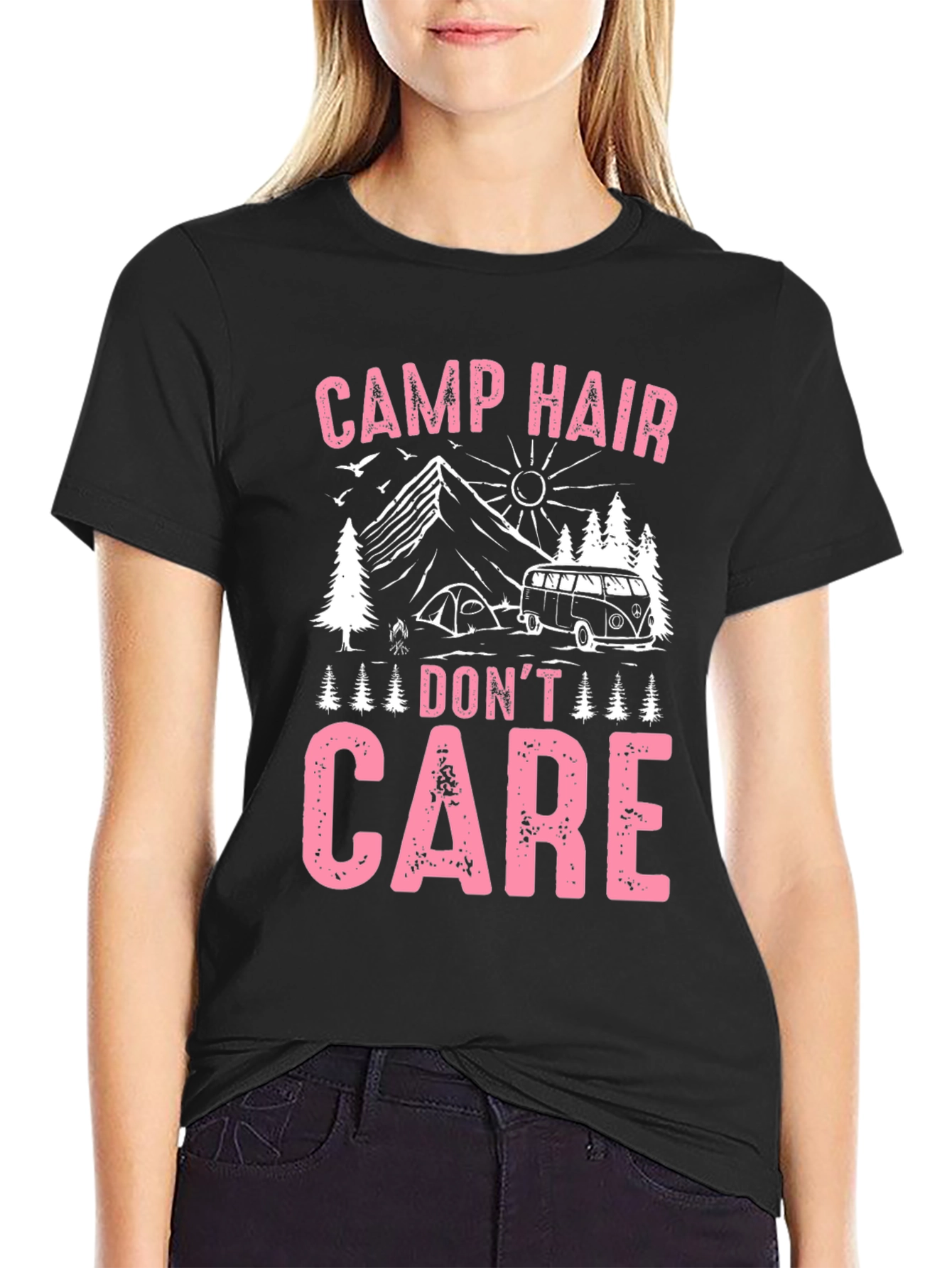 Camp Hair Dont Care Graphic Tee