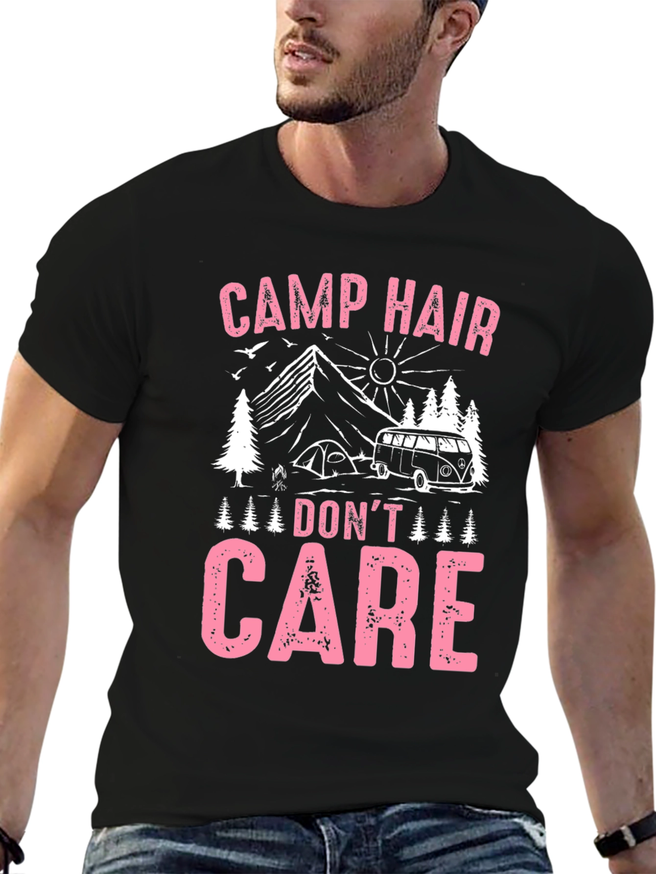 Camp Hair Dont Care Graphic Tee