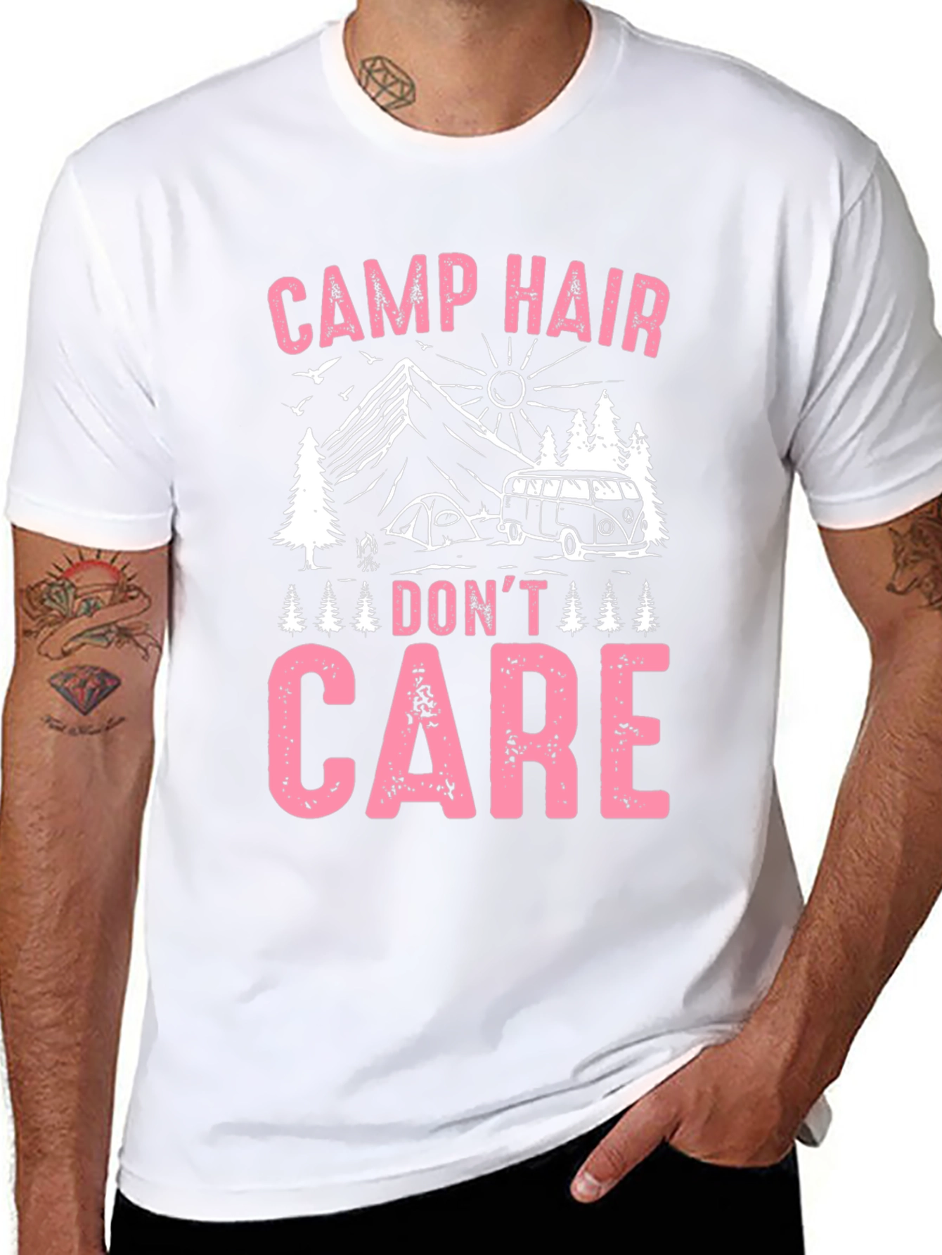 Camp Hair Dont Care Graphic Tee
