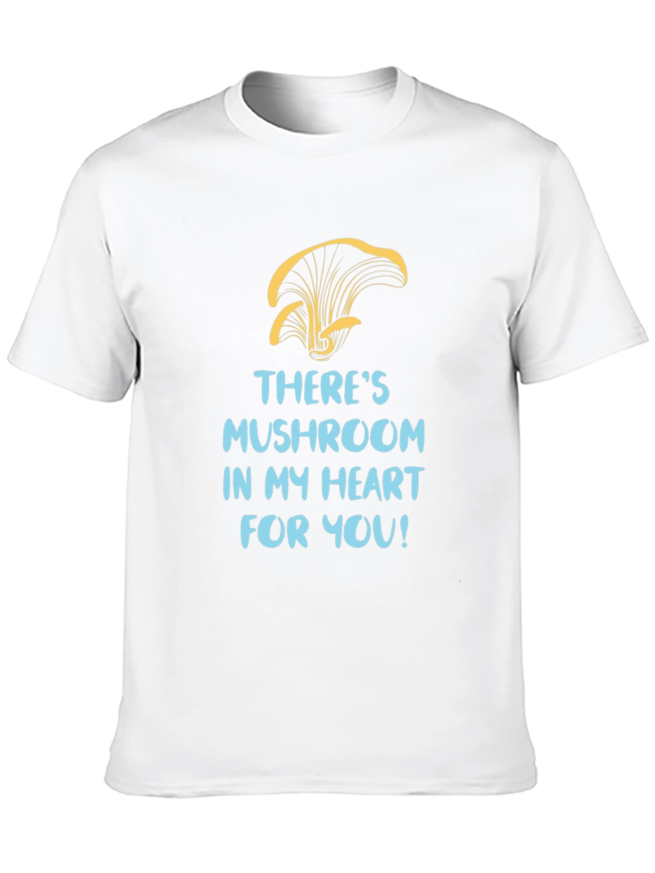 Mushroom Heart Graphic Tee - Black Cotton T-Shirt