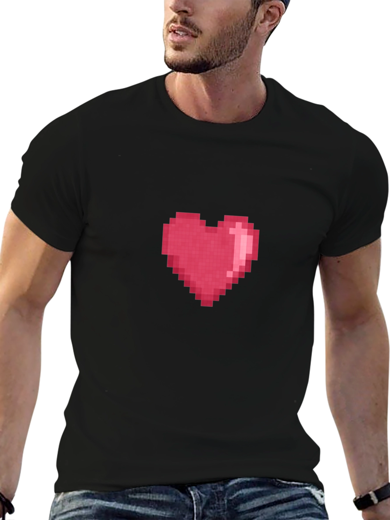Pixel Heart Graphic Tee - Gamer Style