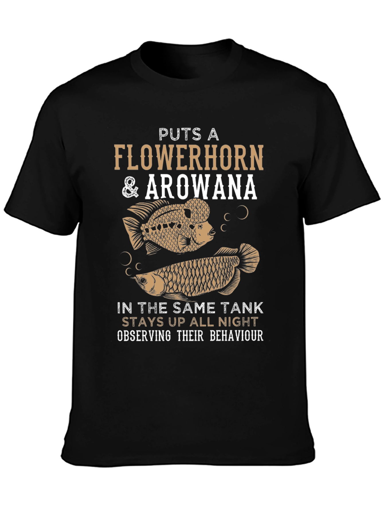Flowerhorn & Arowana Fish Tank T-Shirt