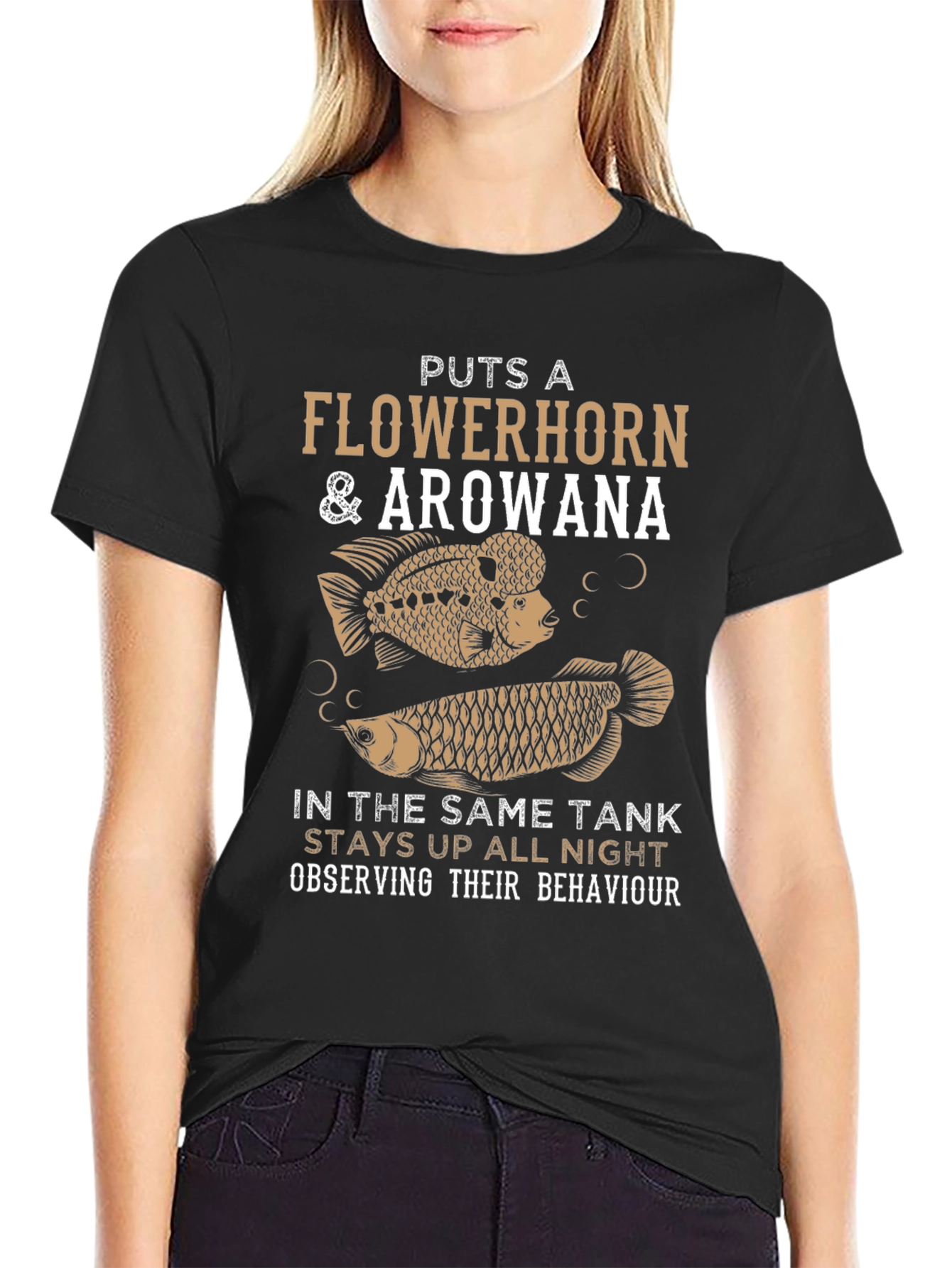 Flowerhorn & Arowana Fish Tank T-Shirt
