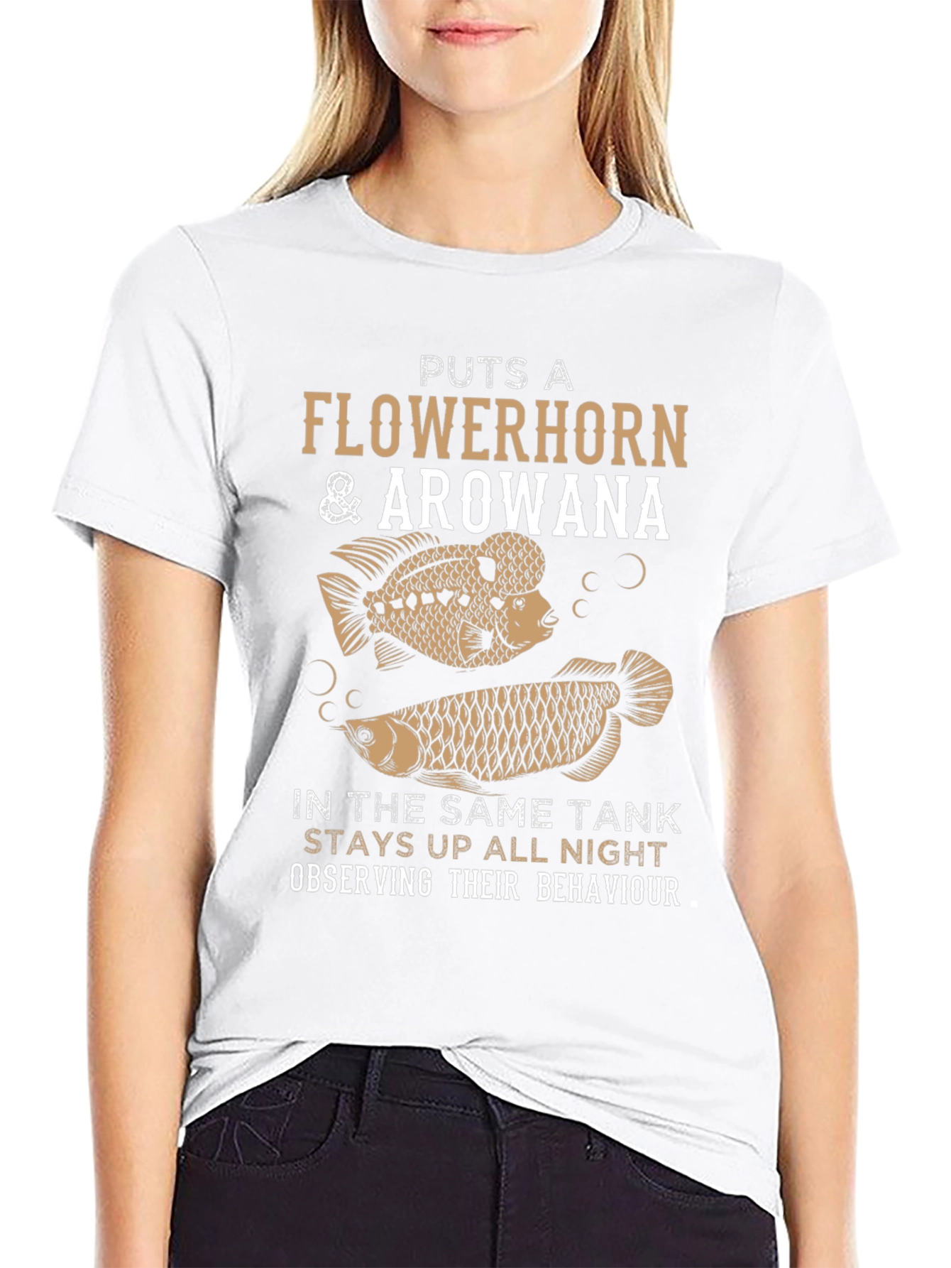 Flowerhorn & Arowana Fish Tank T-Shirt
