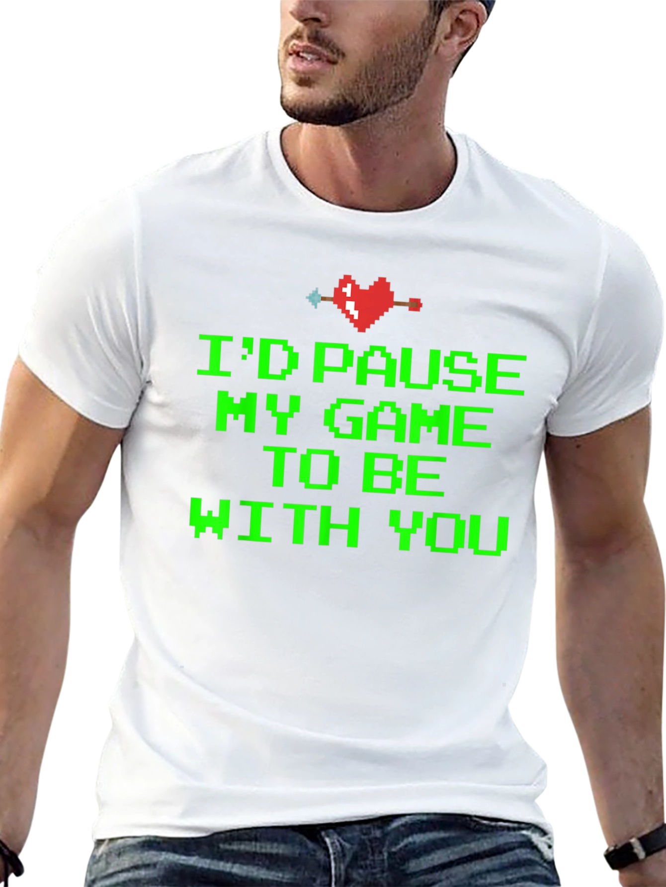 Gamer Love T-Shirt - Id Pause My Game