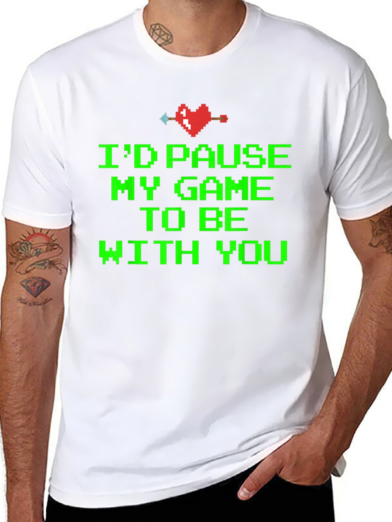 Gamer Love T-Shirt - Id Pause My Game