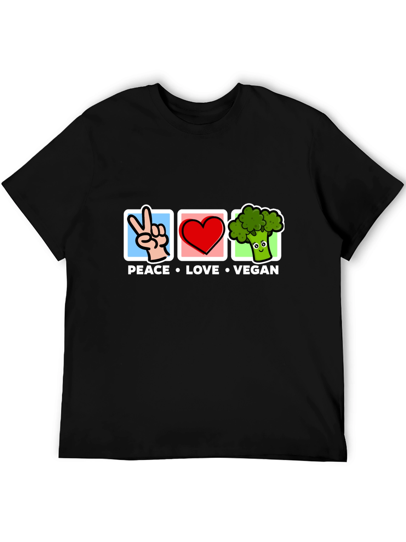 Peace Love Vegan T-Shirt - Unisex Graphic Tee