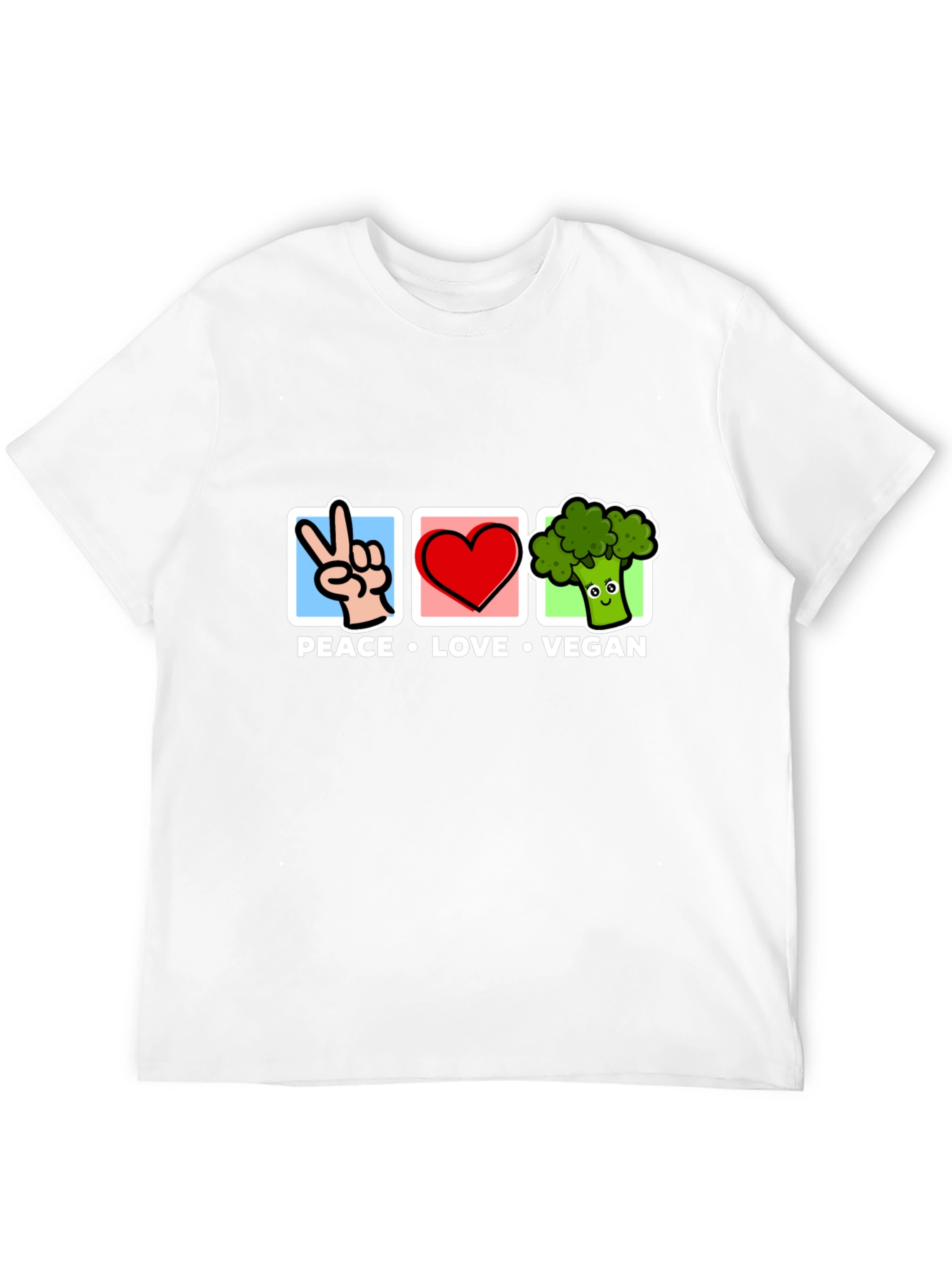 Peace Love Vegan T-Shirt - Unisex Graphic Tee