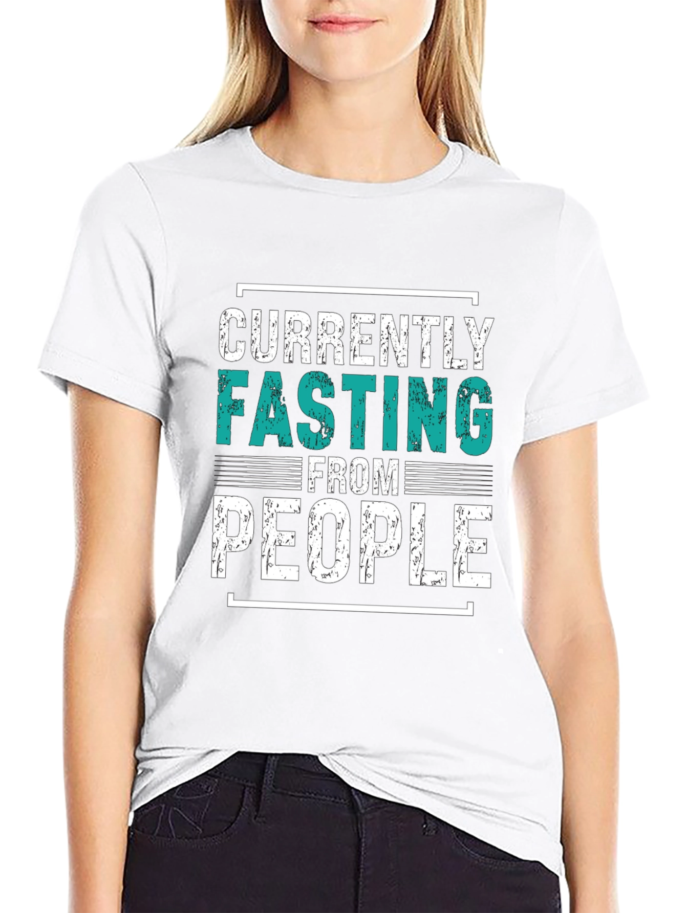 Currently Fasting From People Graphic Tee