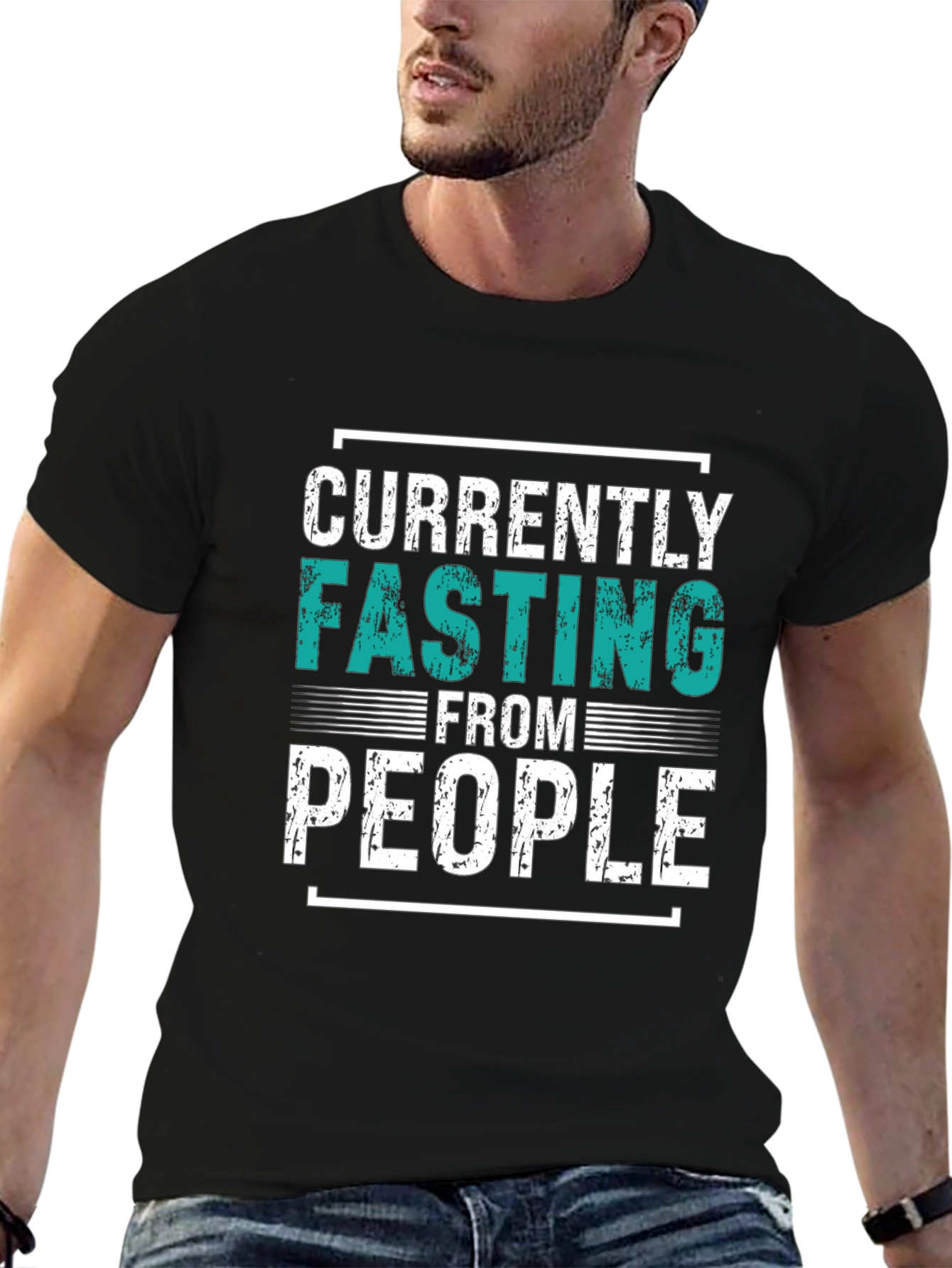 Currently Fasting From People Graphic Tee