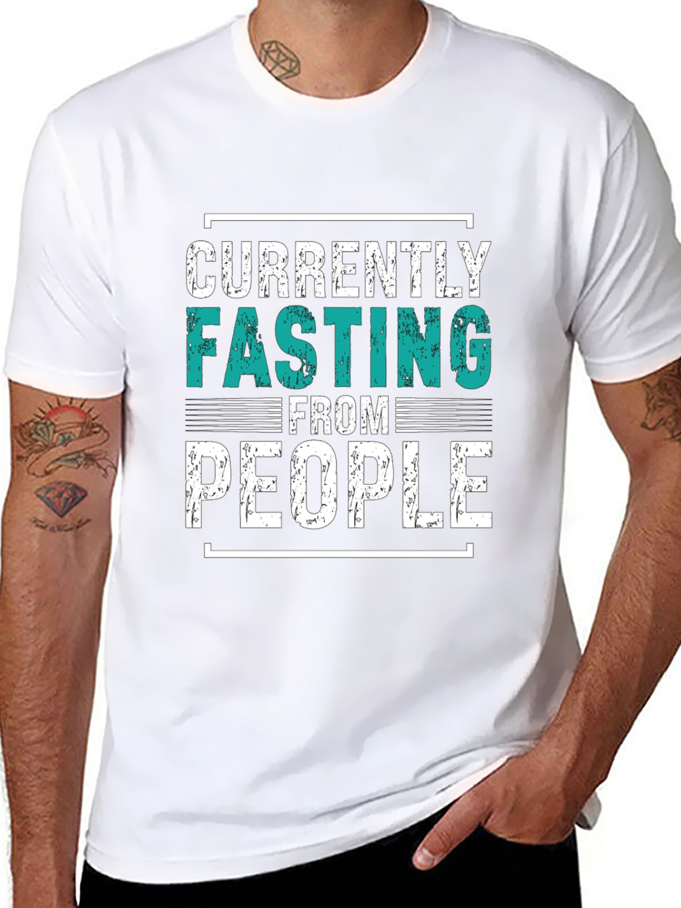 Currently Fasting From People Graphic Tee