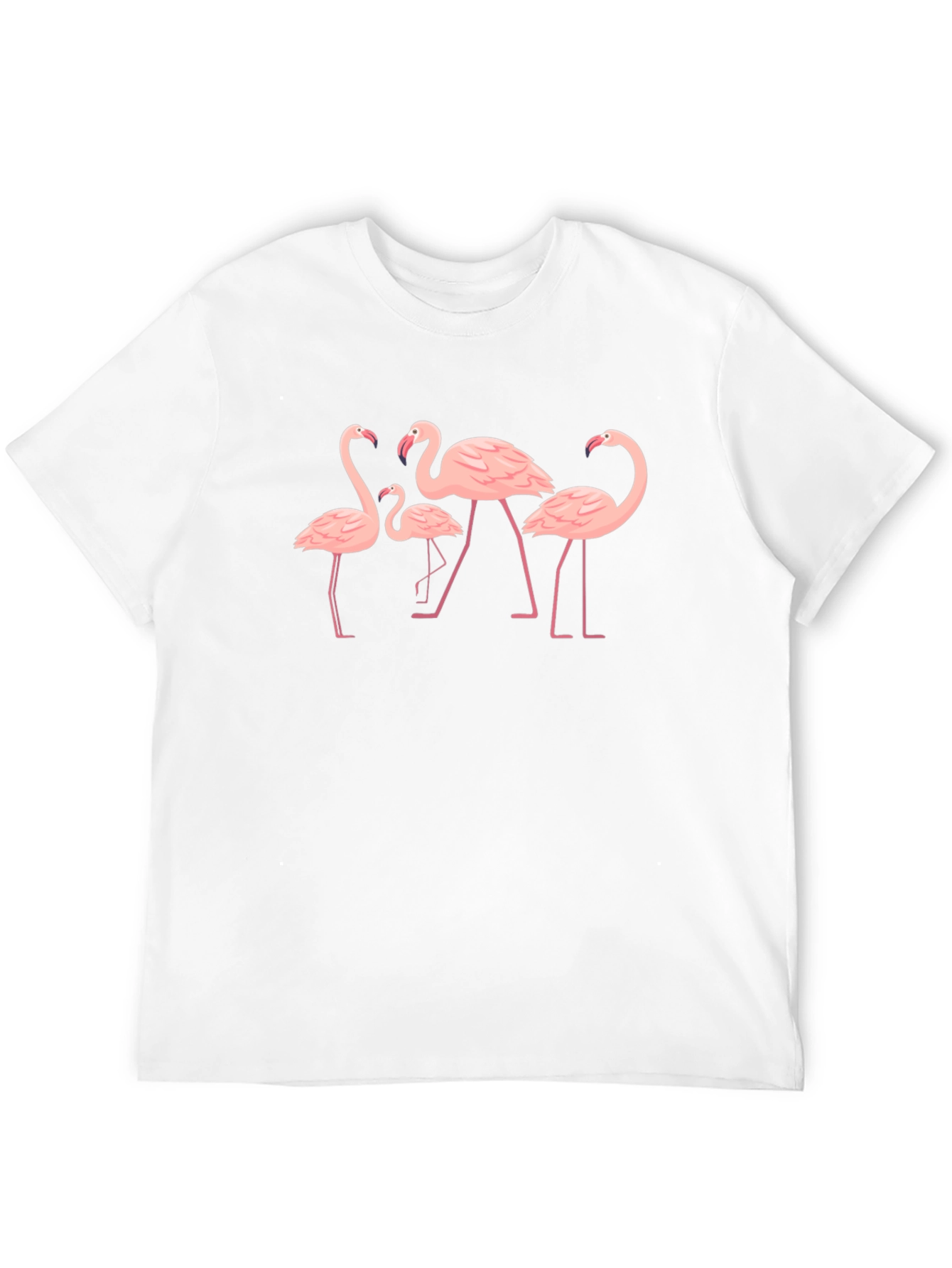 Flamingo Graphic Tee - Black Cotton Shirt