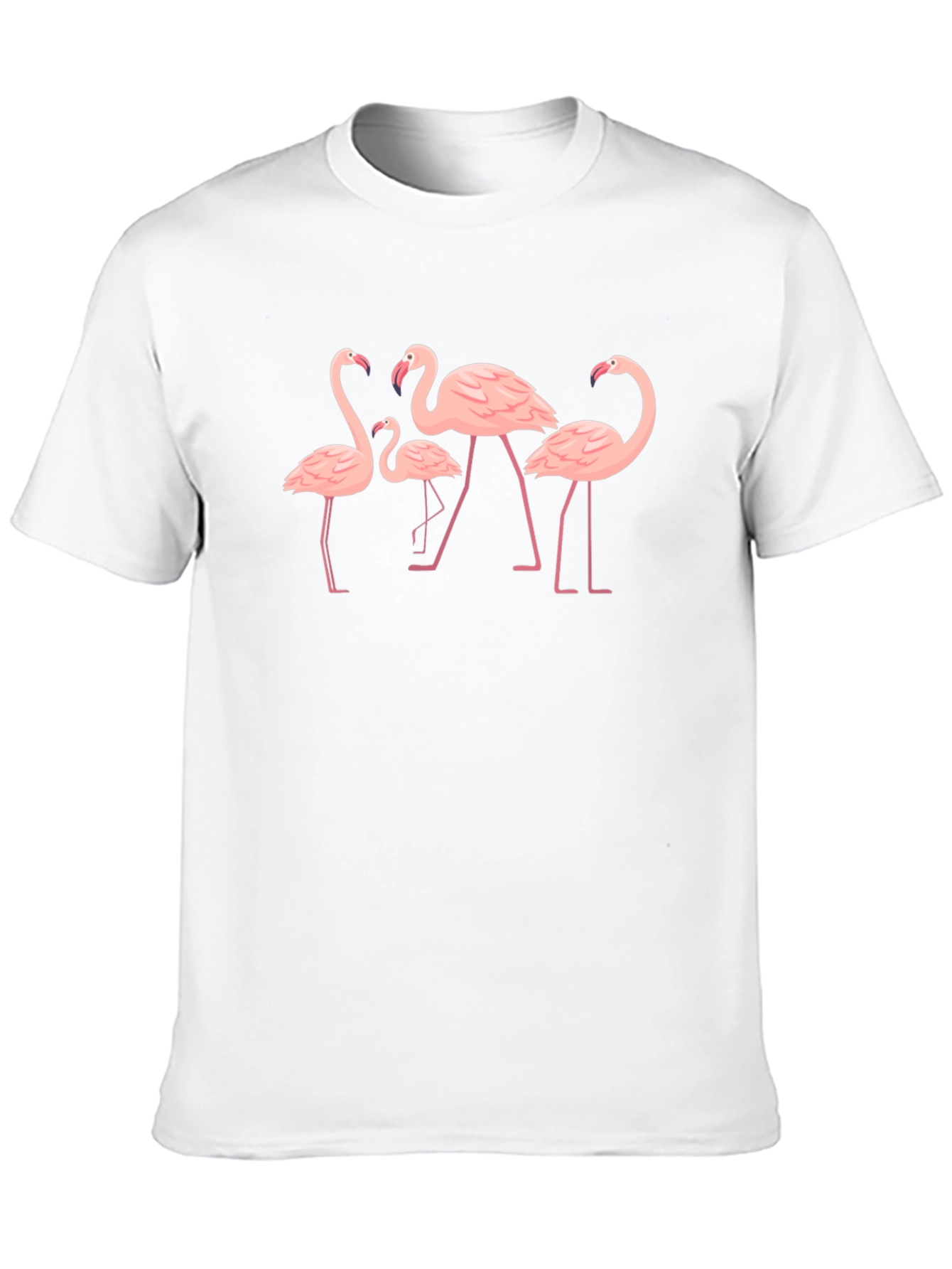 Flamingo Graphic Tee - Black Cotton Shirt