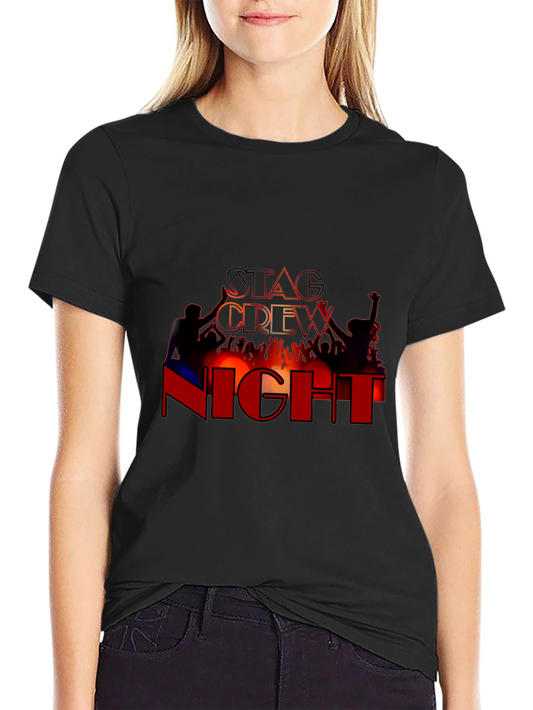 Stag Crew Night Black T-Shirt