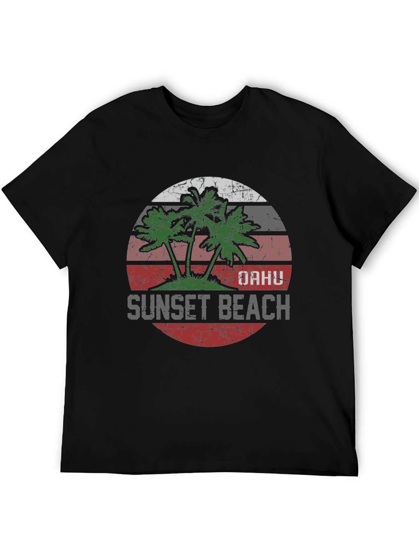 Oahu Sunset Beach Graphic T-Shirt