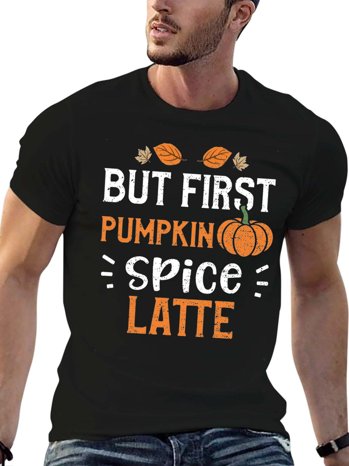 But First Pumpkin Spice Latte Black T-Shirt