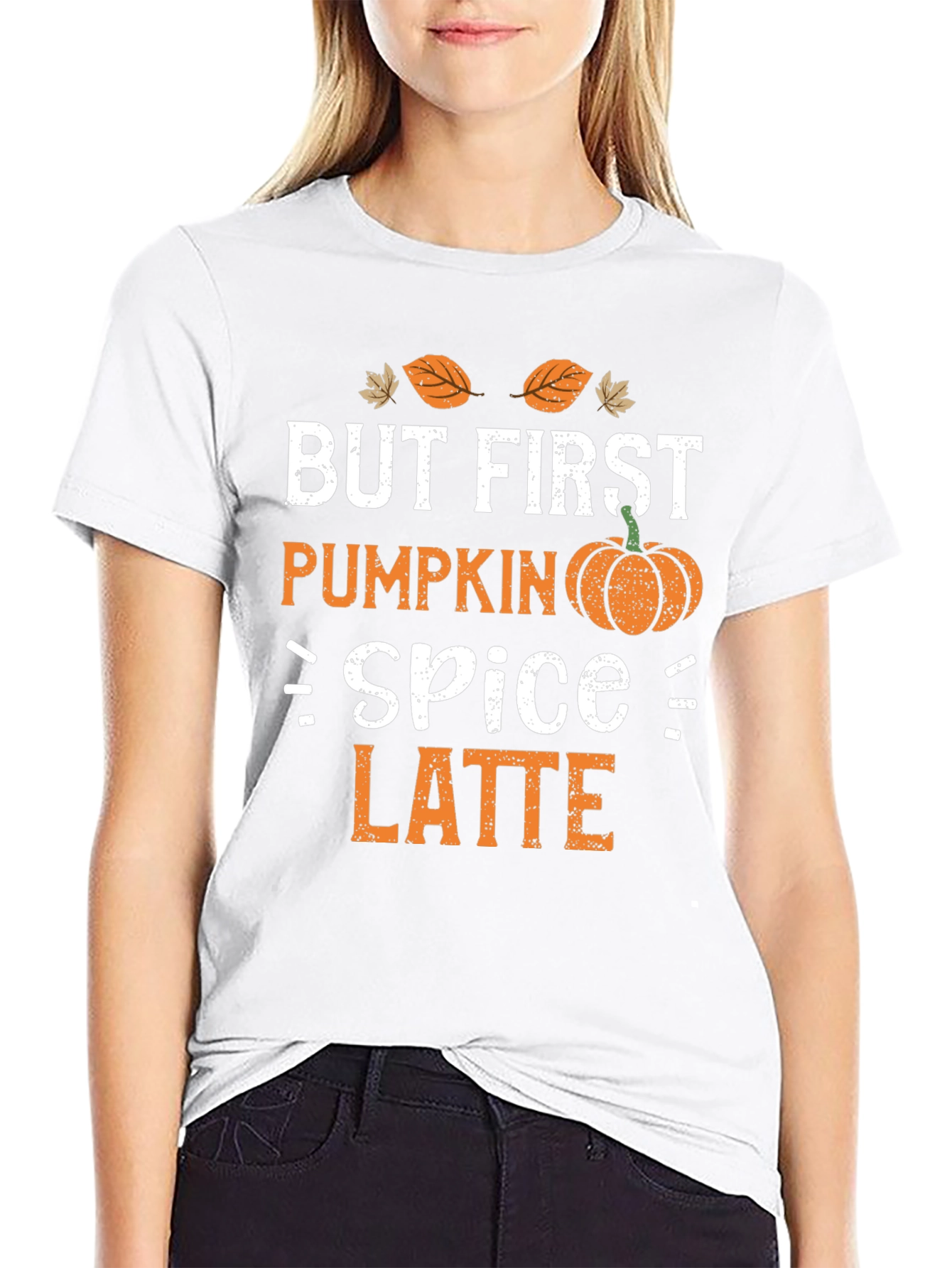 But First Pumpkin Spice Latte Black T-Shirt