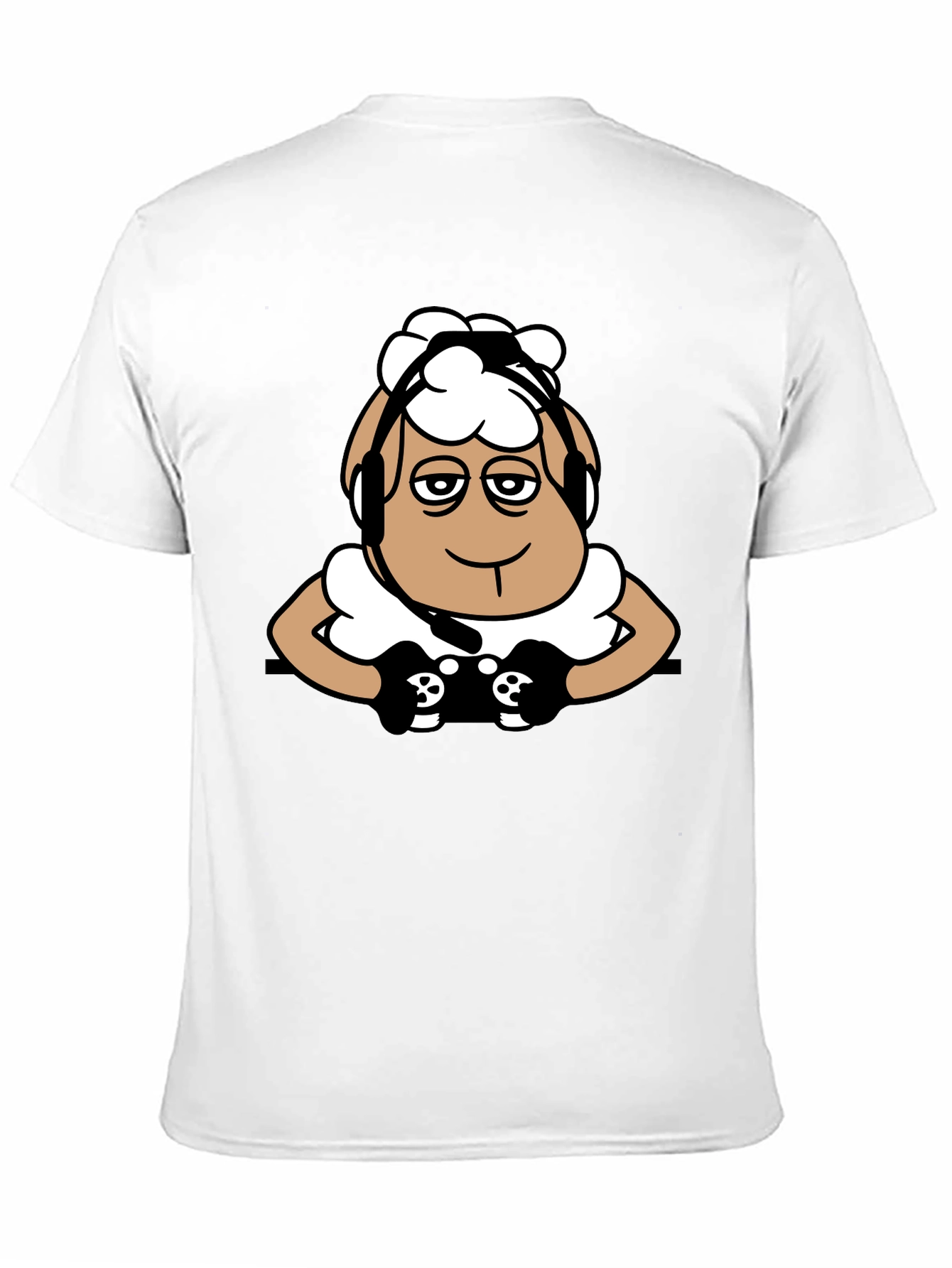 Gamer Sheep Graphic Tee - Black Cotton T-Shirt