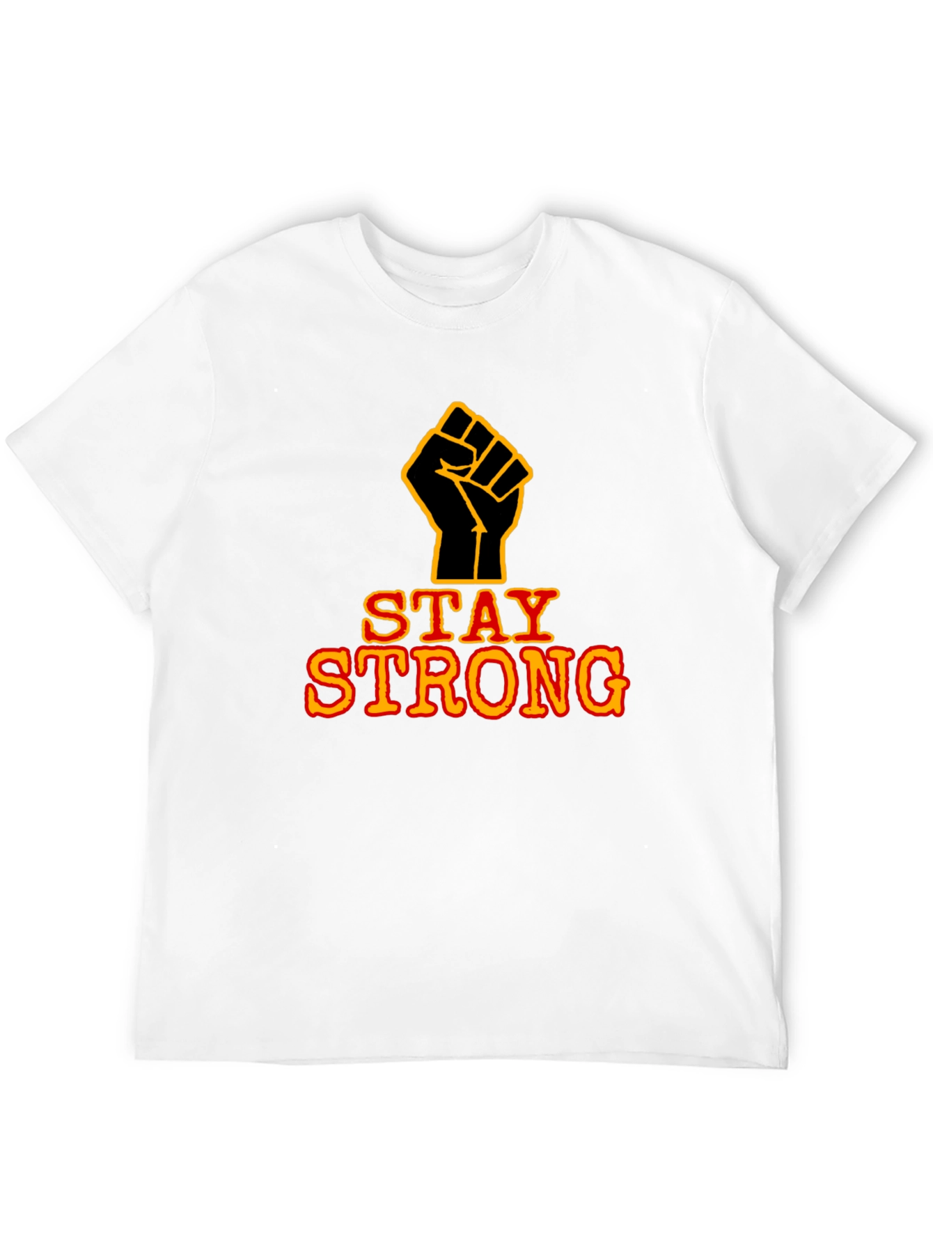 Stay Strong Fist Graphic Black T-Shirt