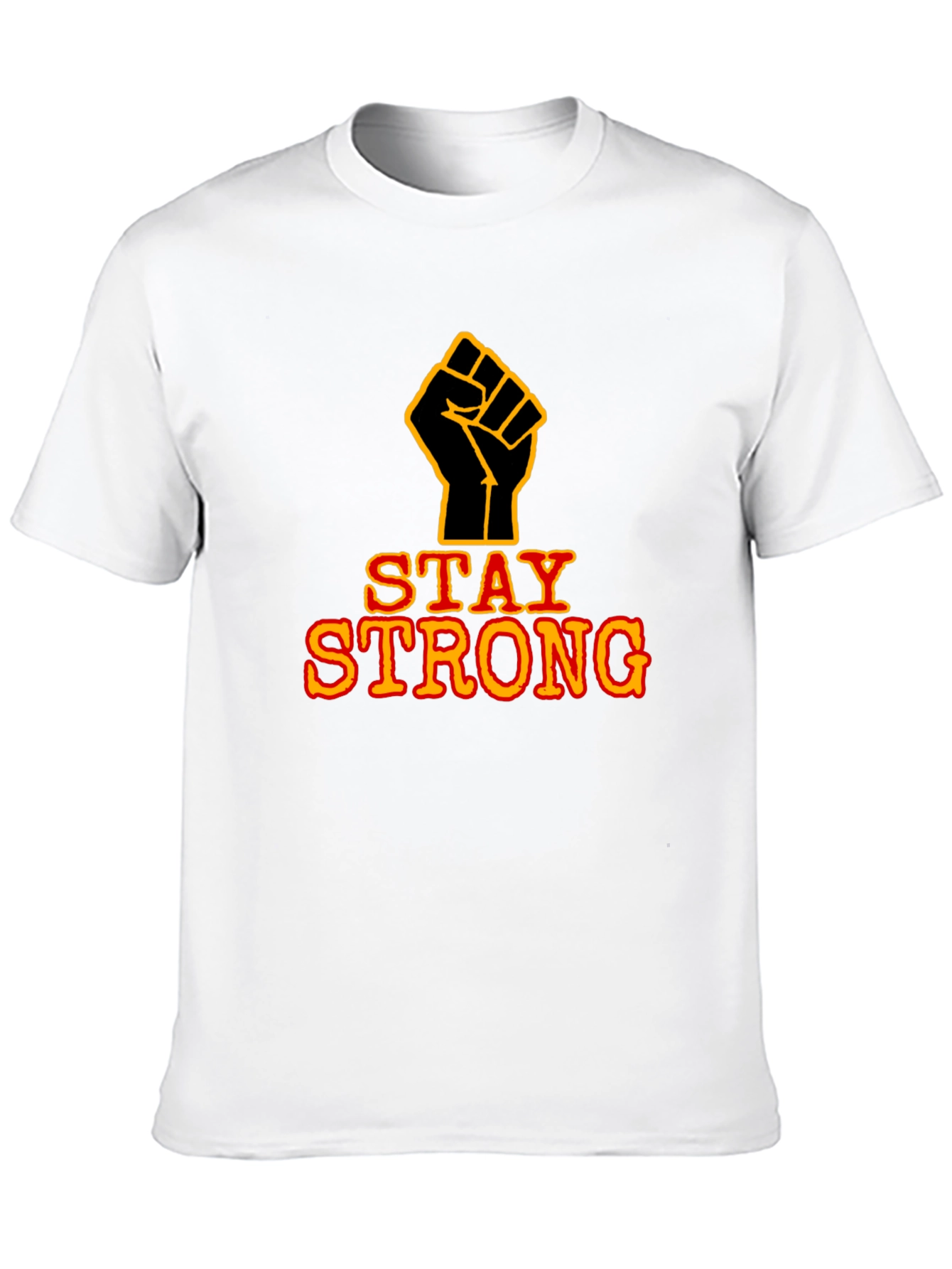 Stay Strong Fist Graphic Black T-Shirt