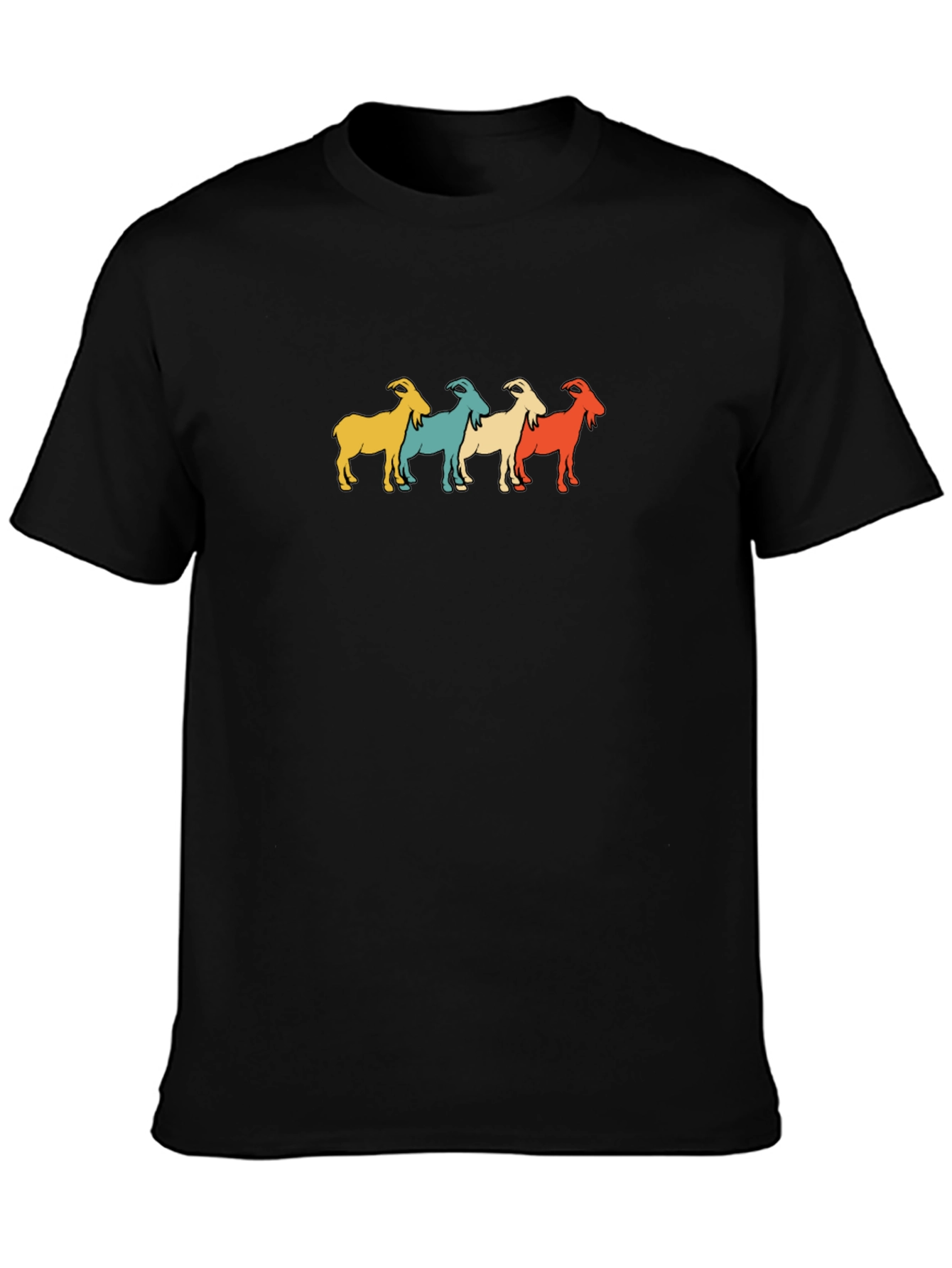Retro Goat Tee - Four Goats