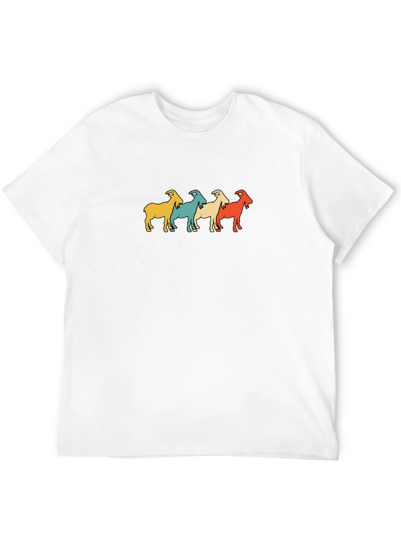 Retro Goat Tee - Four Goats