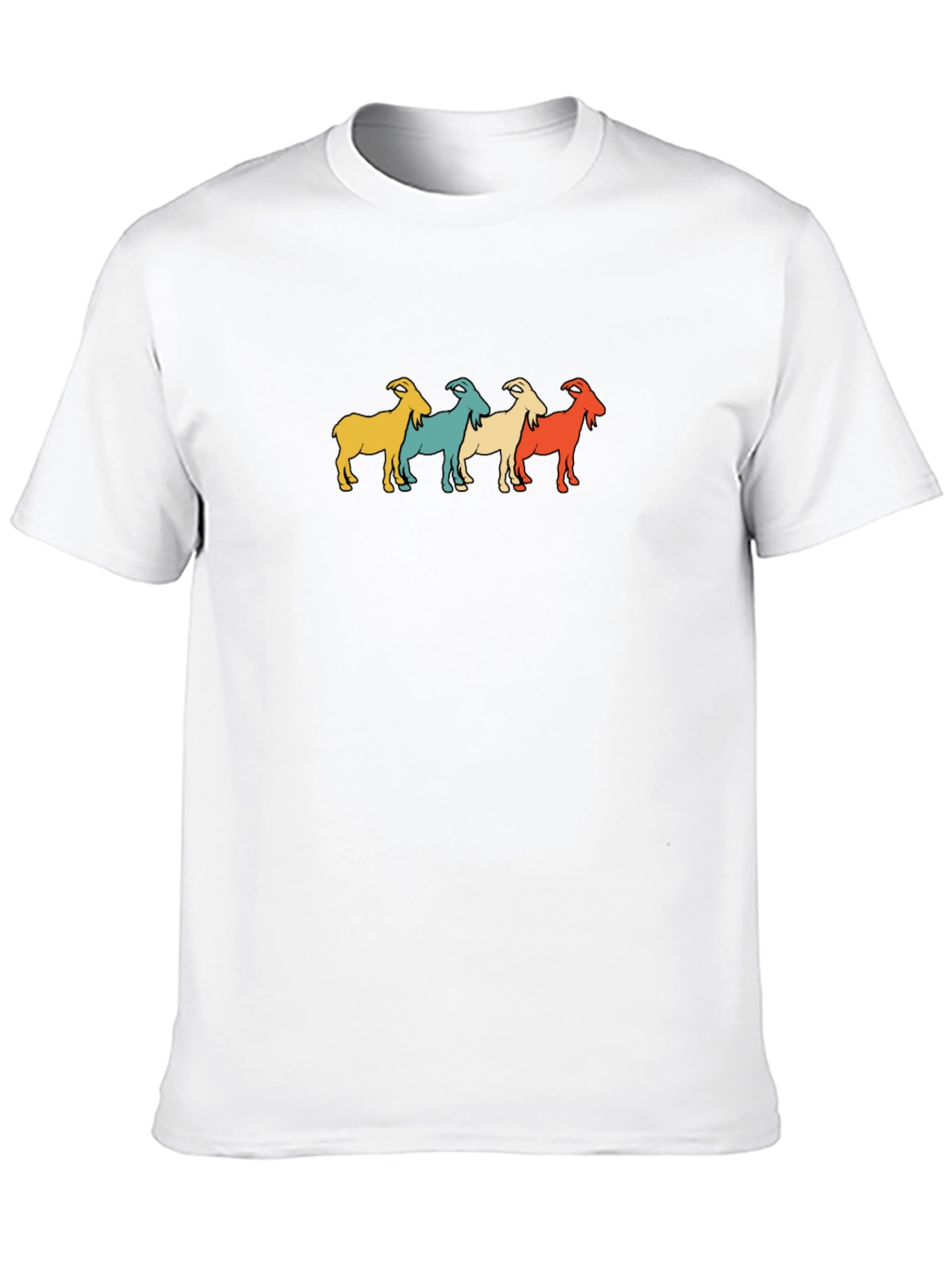 Retro Goat Tee - Four Goats