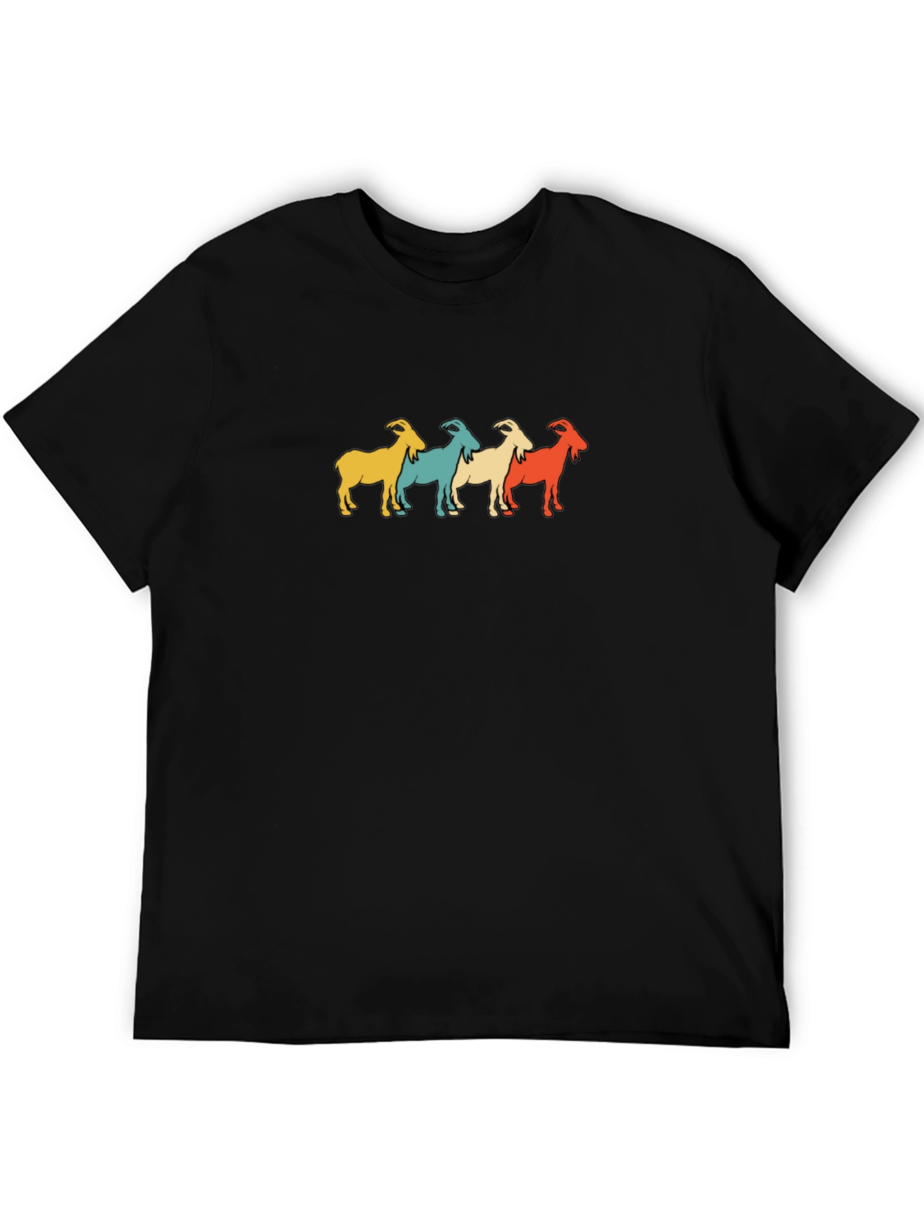 Retro Goat Tee - Four Goats
