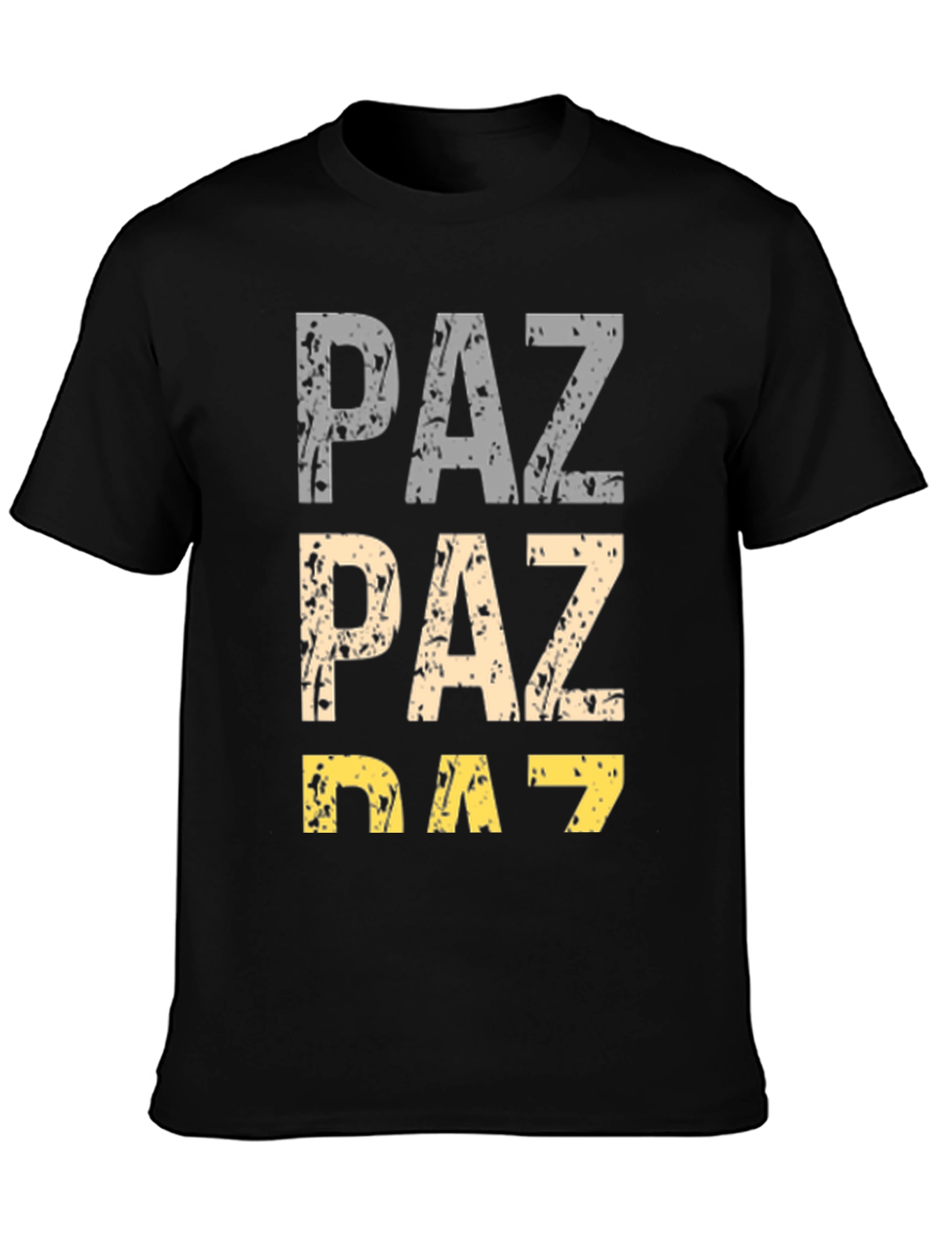 PAZ Graphic Print Mens Black T-Shirt