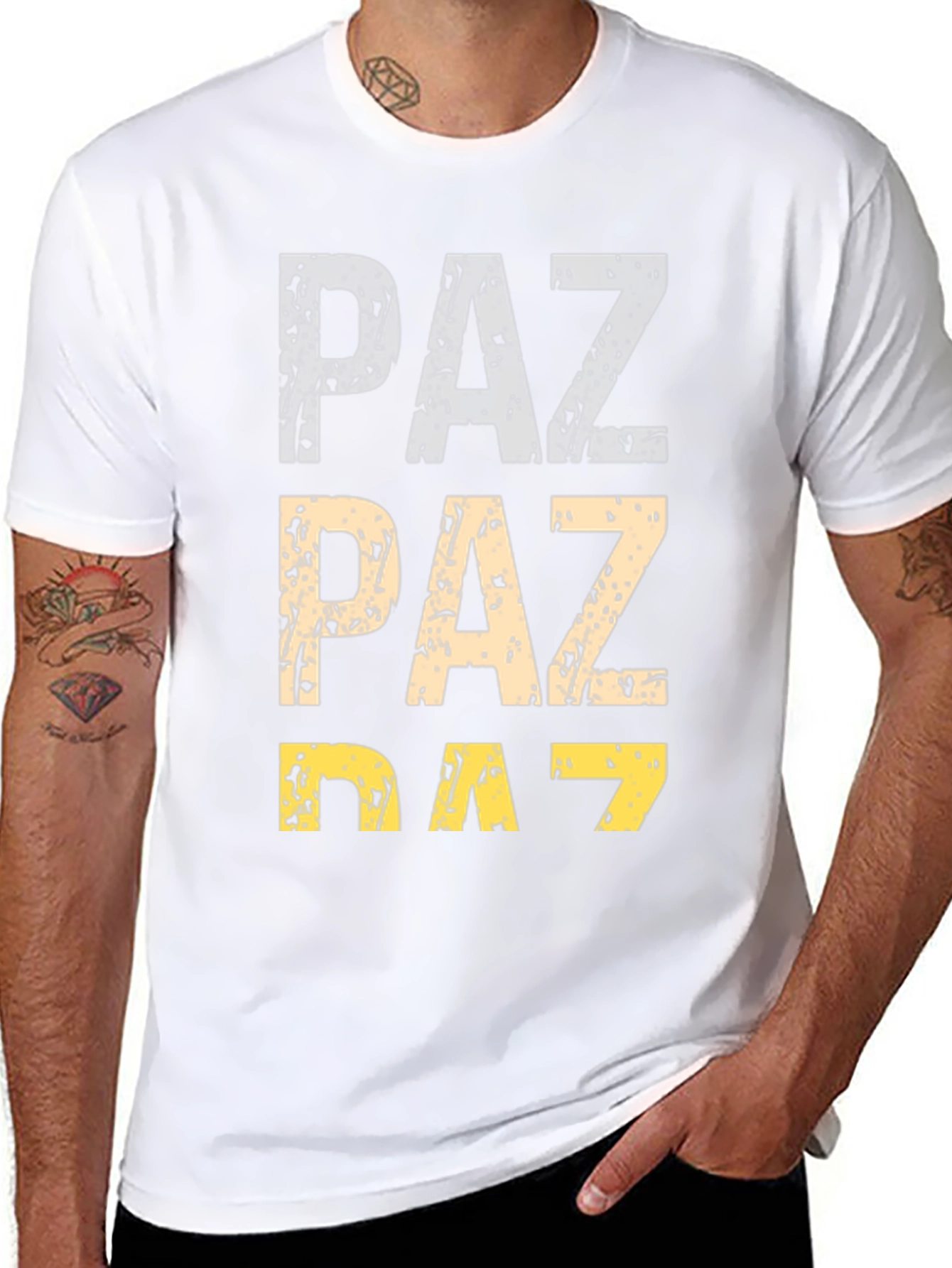PAZ Graphic Print Mens Black T-Shirt