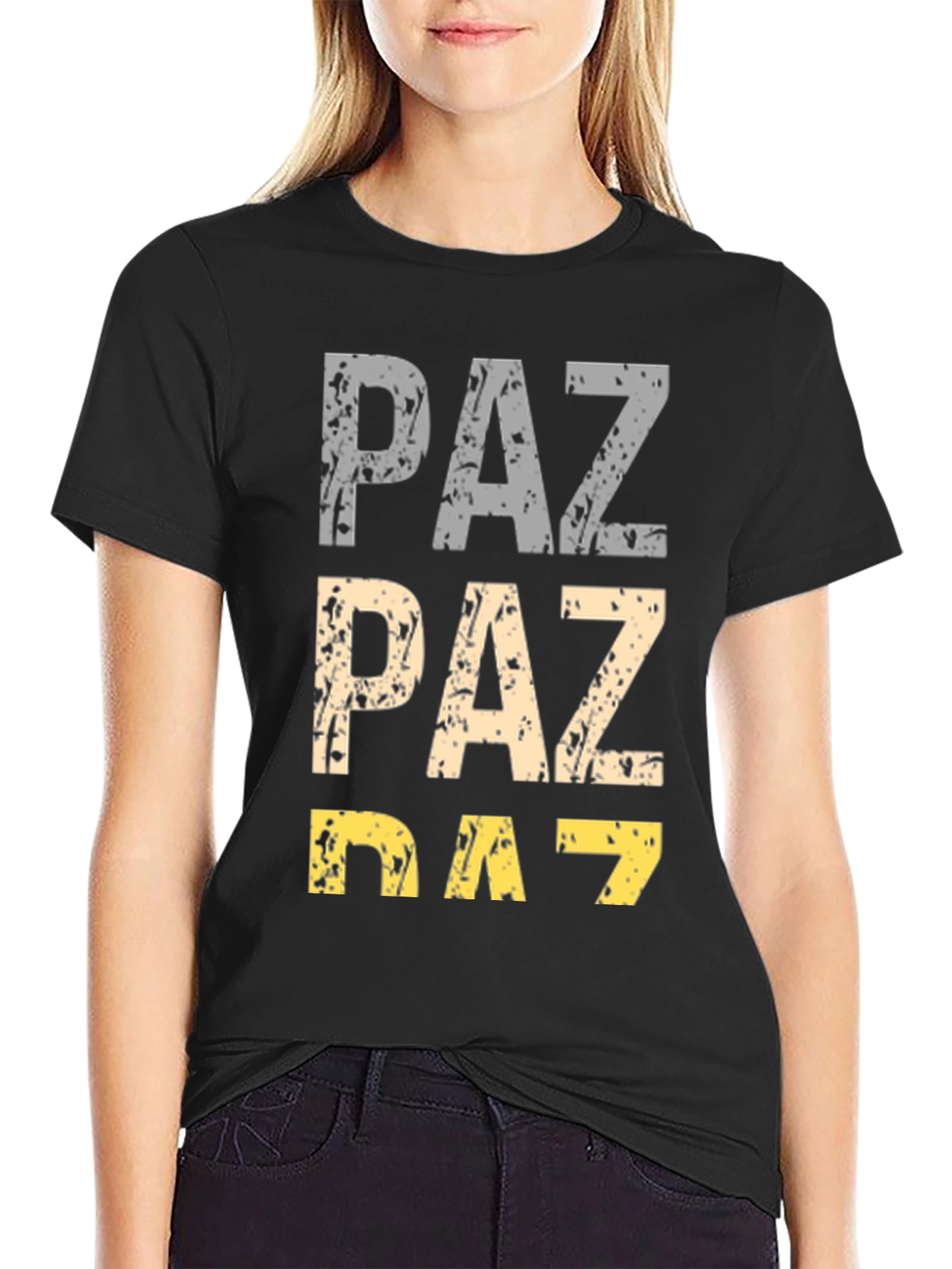 PAZ Graphic Print Mens Black T-Shirt