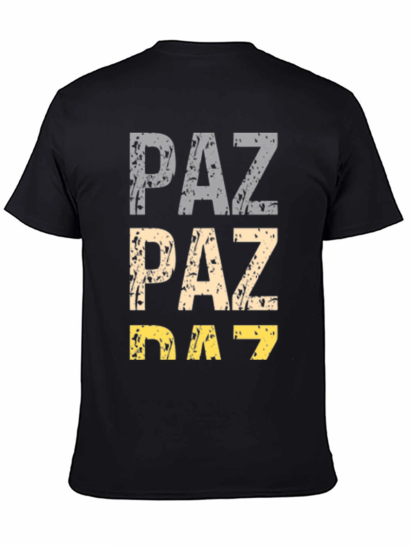PAZ Graphic Print Mens Black T-Shirt