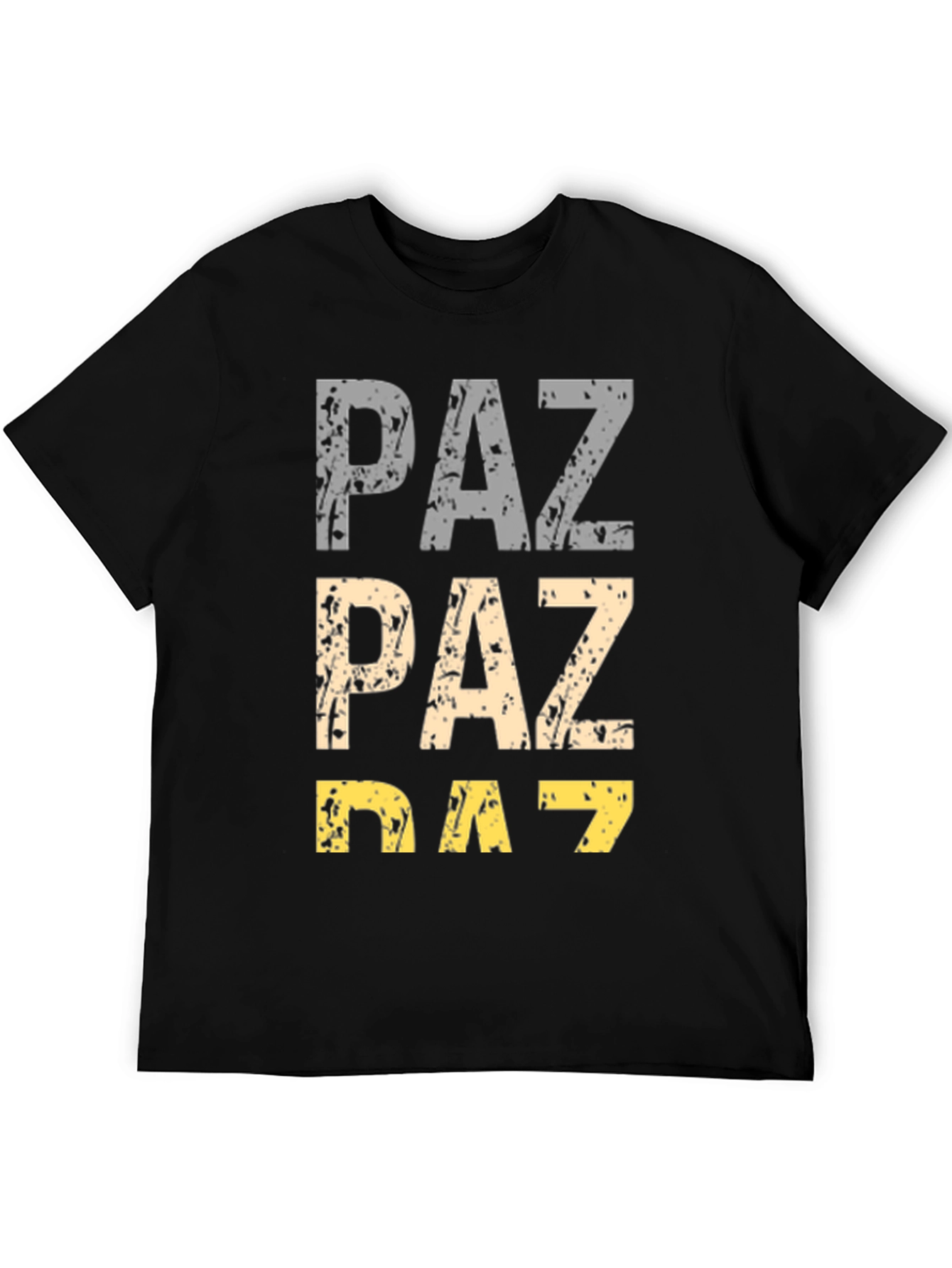 PAZ Graphic Print Mens Black T-Shirt