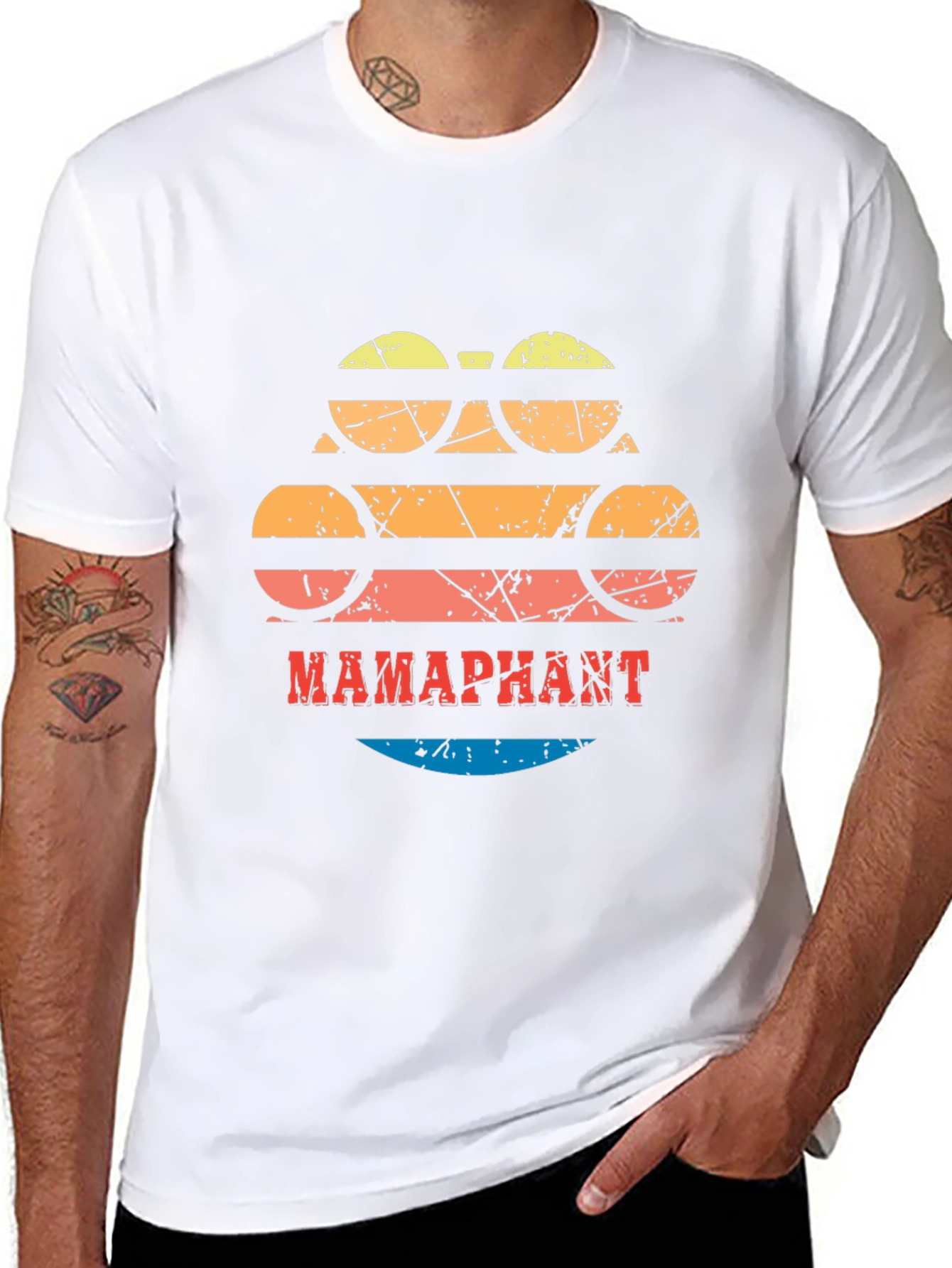 Retro MAMAphant T-Shirt -  Stylish Elephant Design