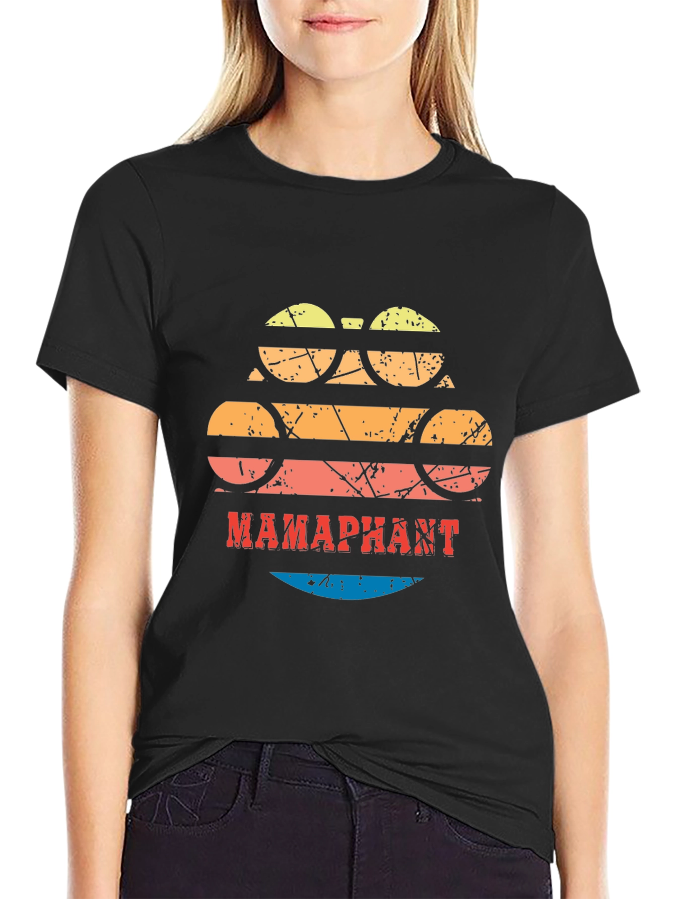 Retro MAMAphant T-Shirt -  Stylish Elephant Design