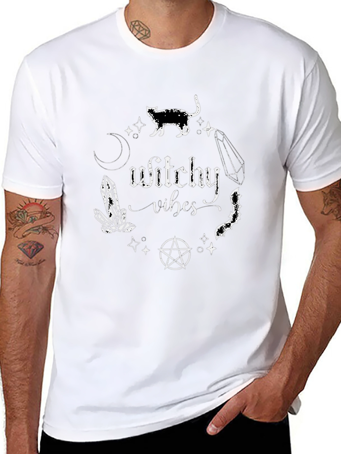 Witchy Vibes Graphic Tee - Black T-Shirt