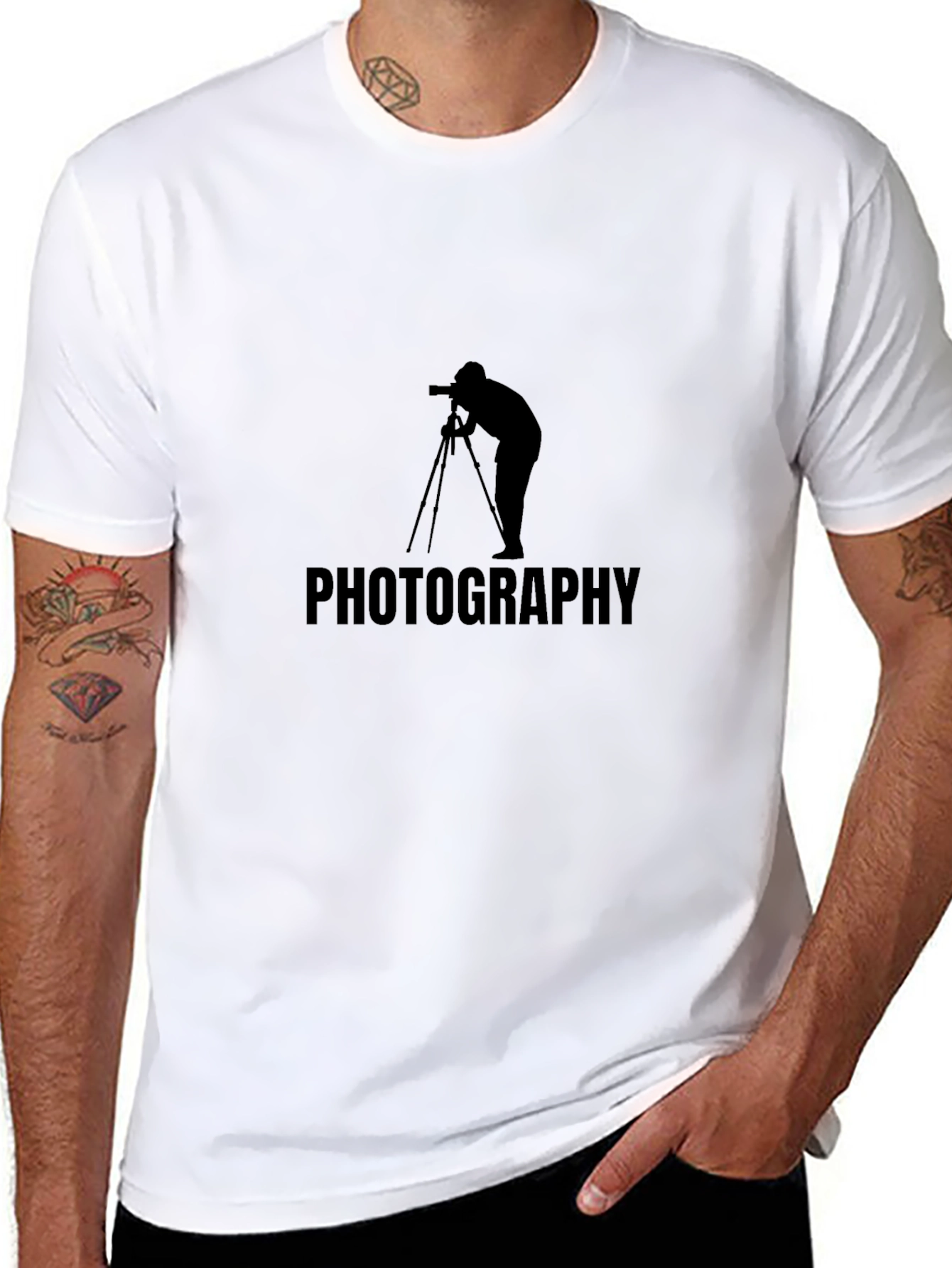 Photographer Graphic Tee - Classic Black Cotton