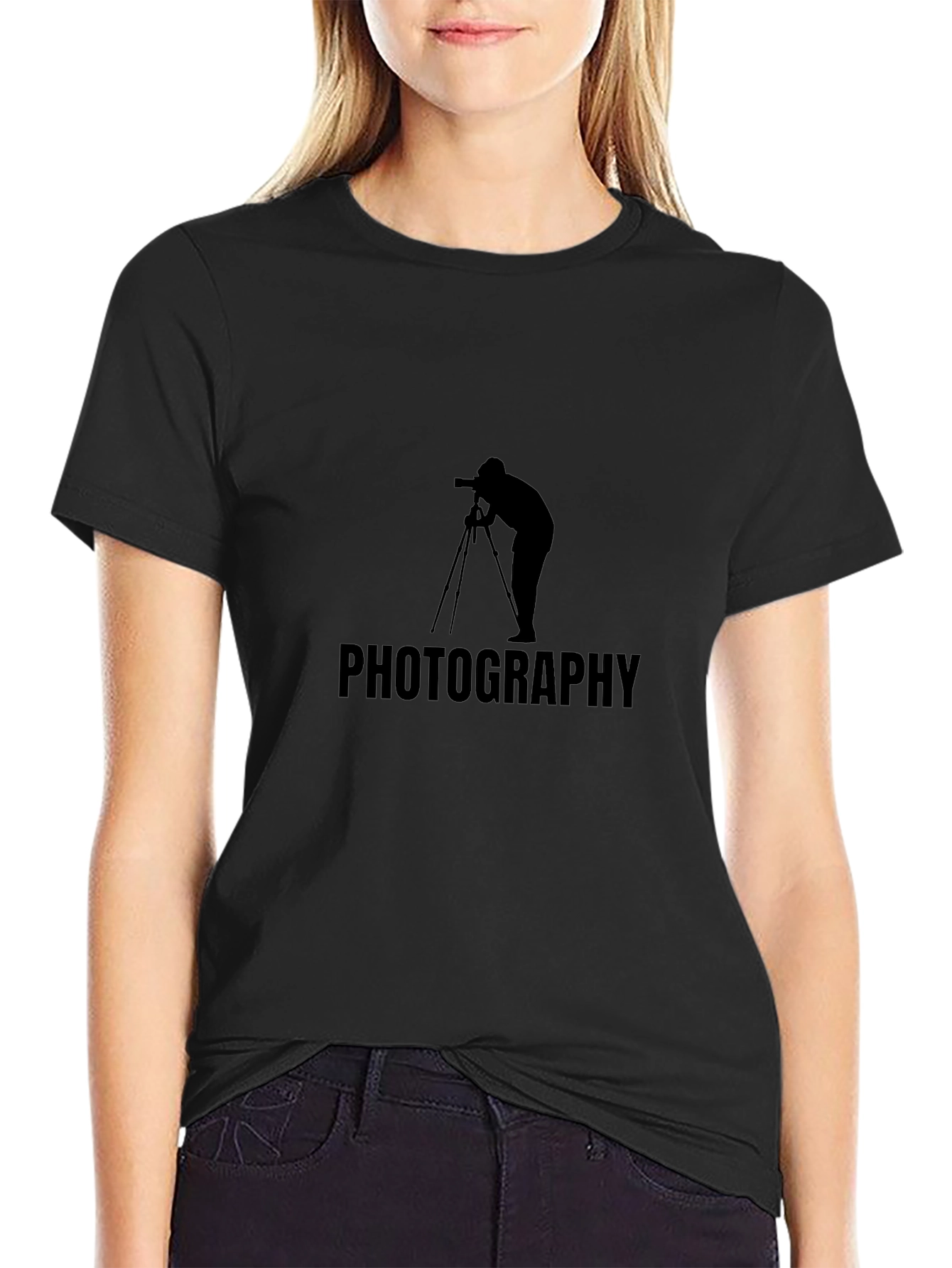 Photographer Graphic Tee - Classic Black Cotton