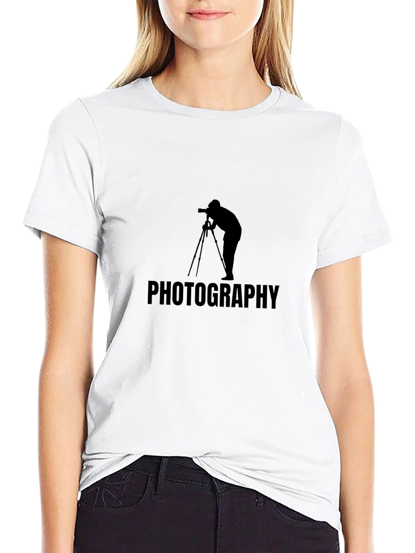 Photographer Graphic Tee - Classic Black Cotton