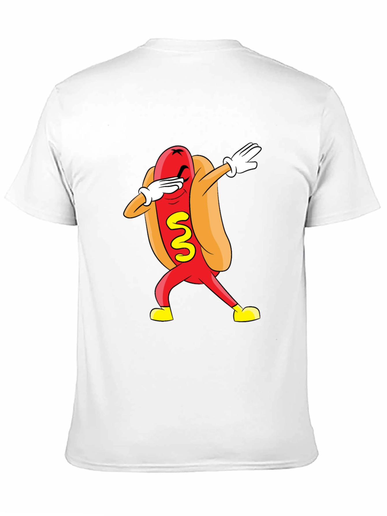 Funny Dabbing Hot Dog Graphic T-Shirt - Black