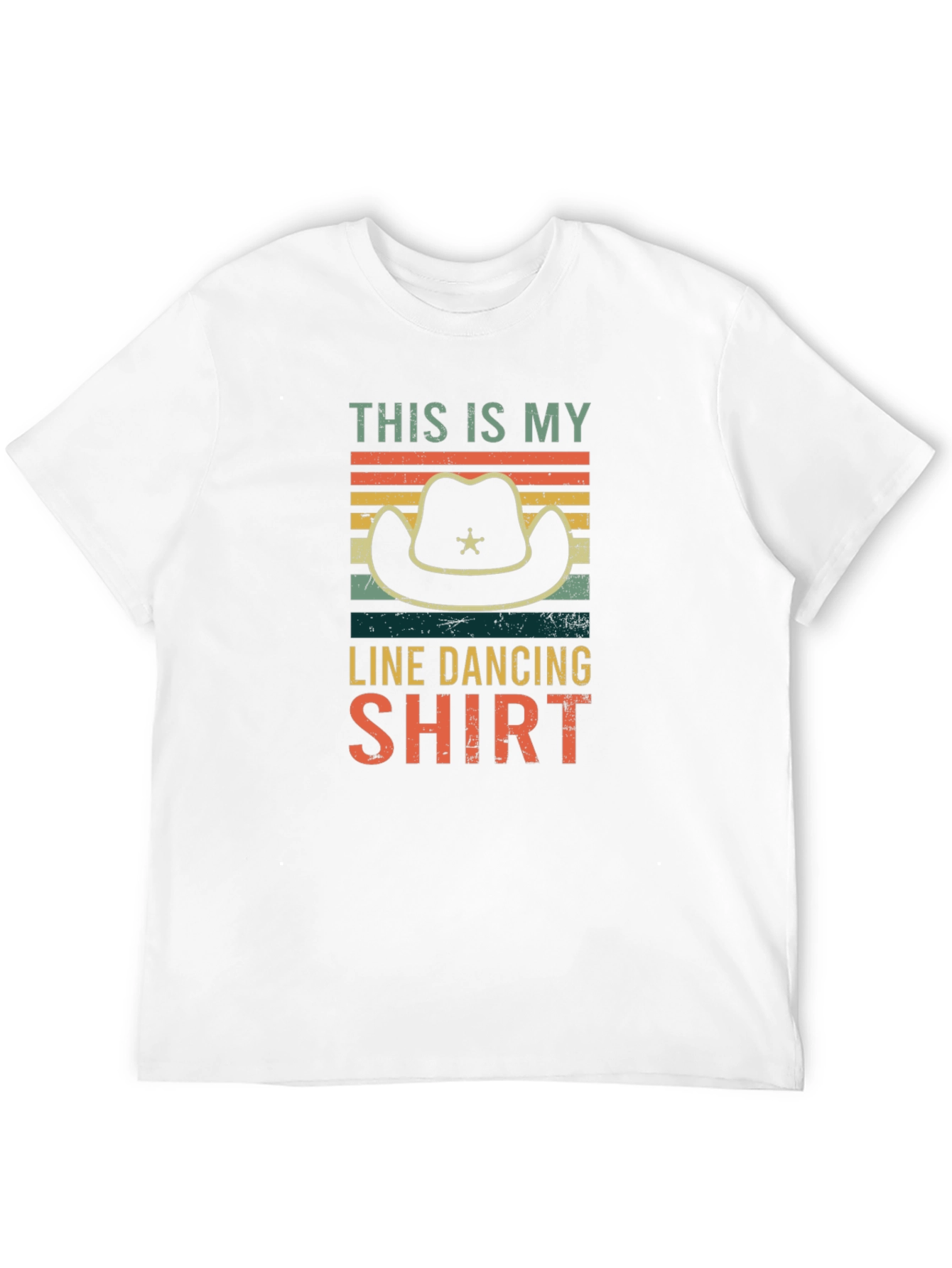 Line Dancing Shirt - Cowboy Hat Retro Design