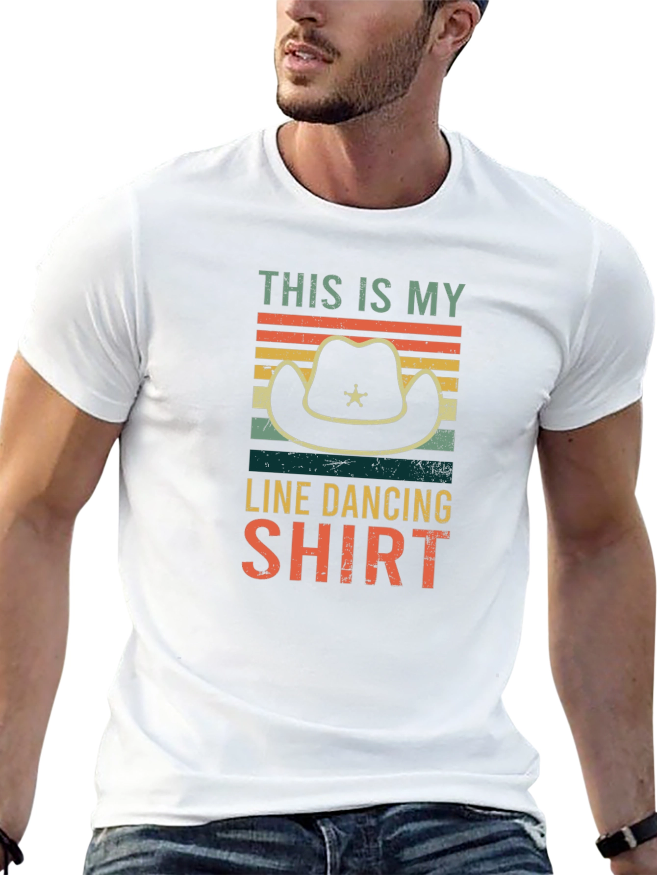 Line Dancing Shirt - Cowboy Hat Retro Design