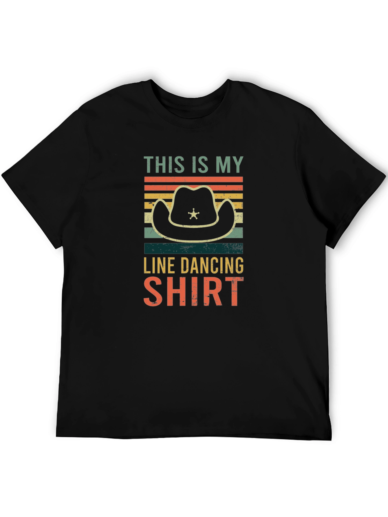 Line Dancing Shirt - Cowboy Hat Retro Design