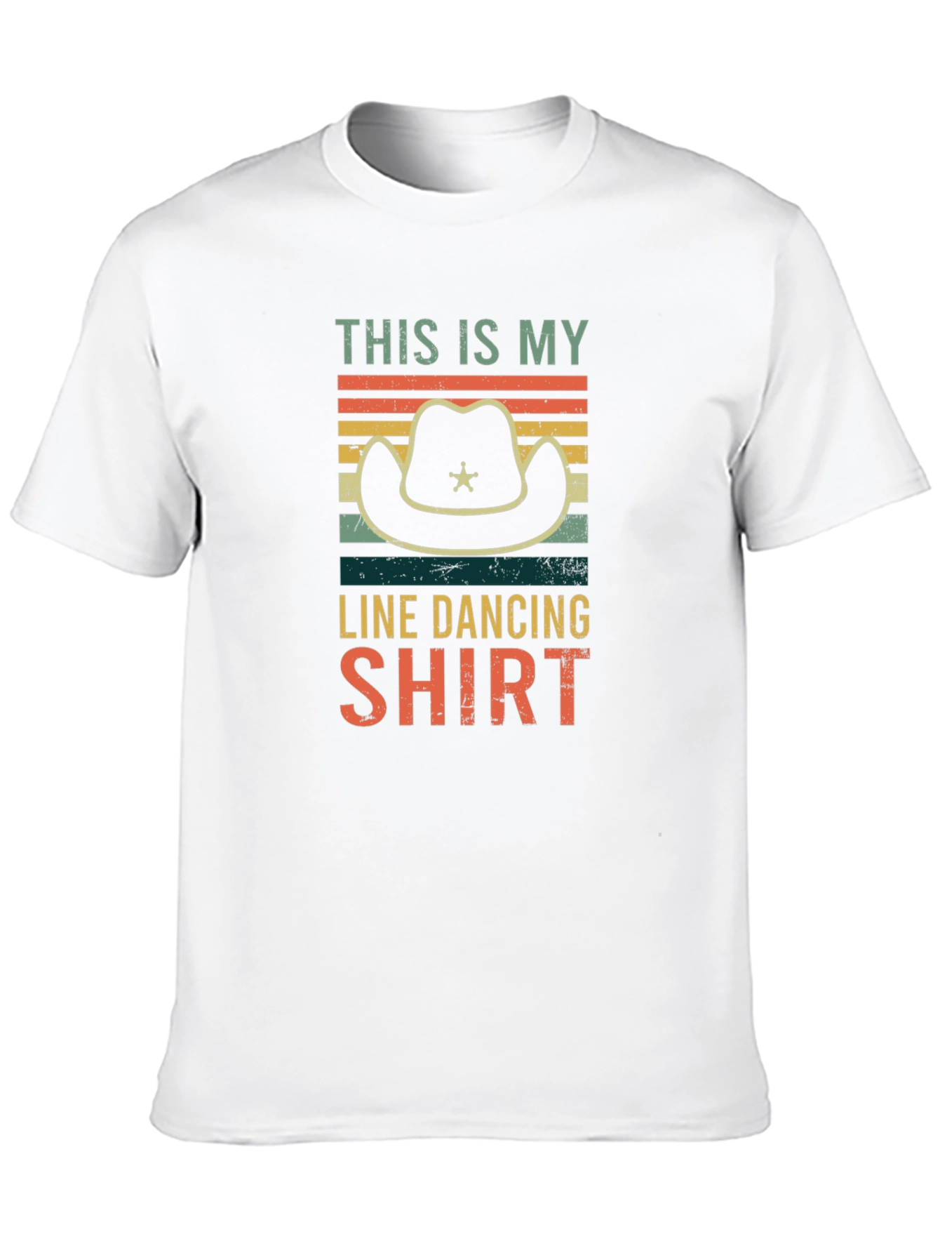 Line Dancing Shirt - Cowboy Hat Retro Design