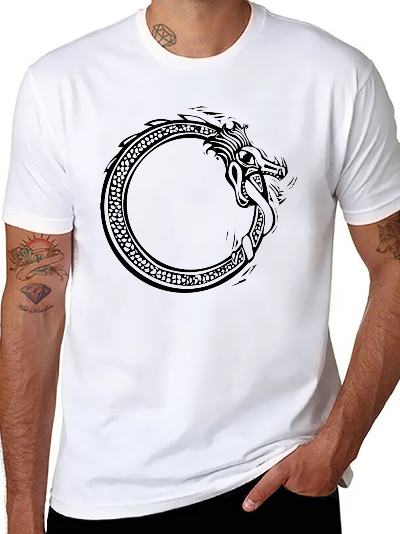 Ouroboros Serpent Black T-Shirt