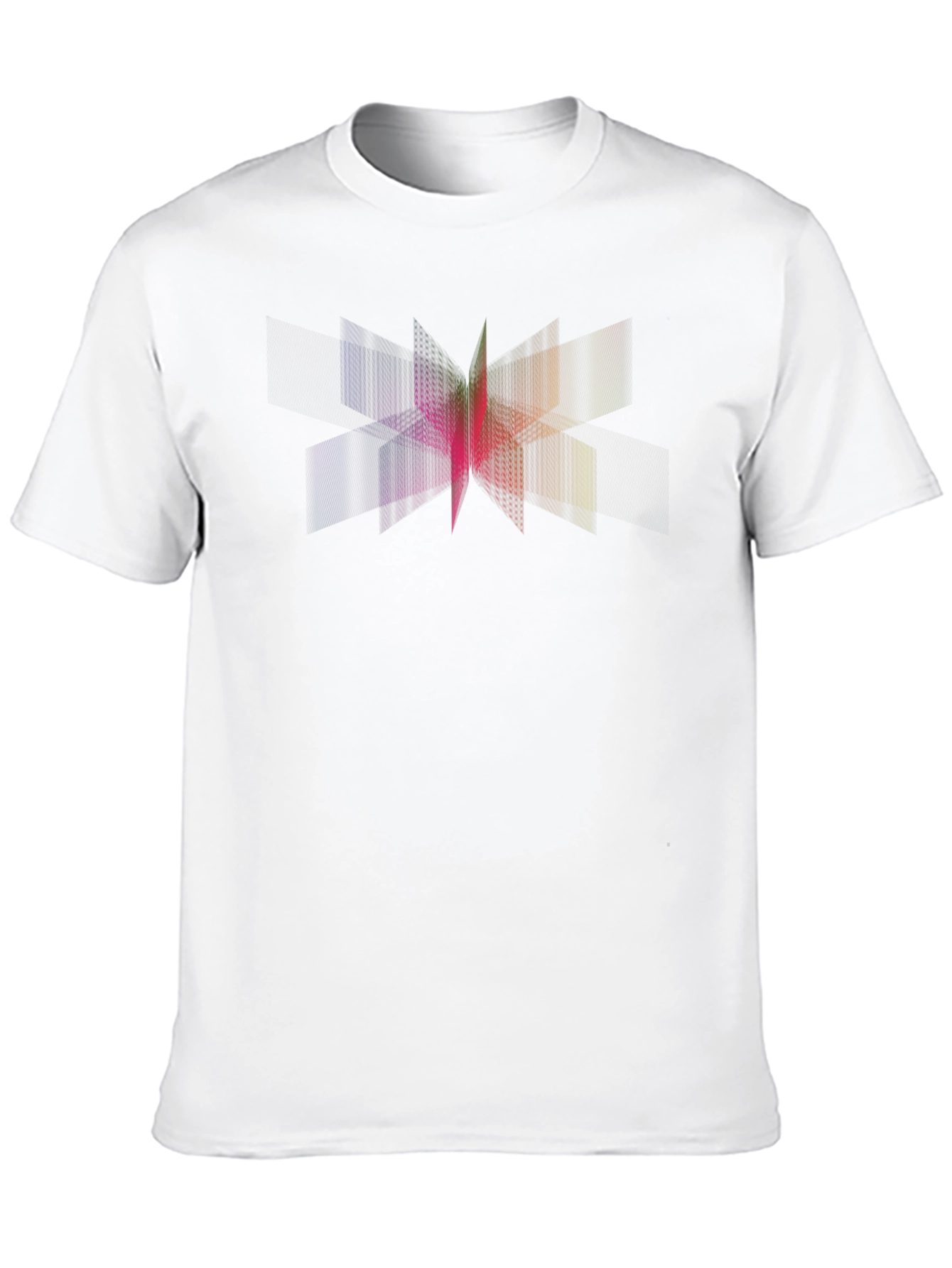 Abstract Geometric Prism Graphic Tee - Black