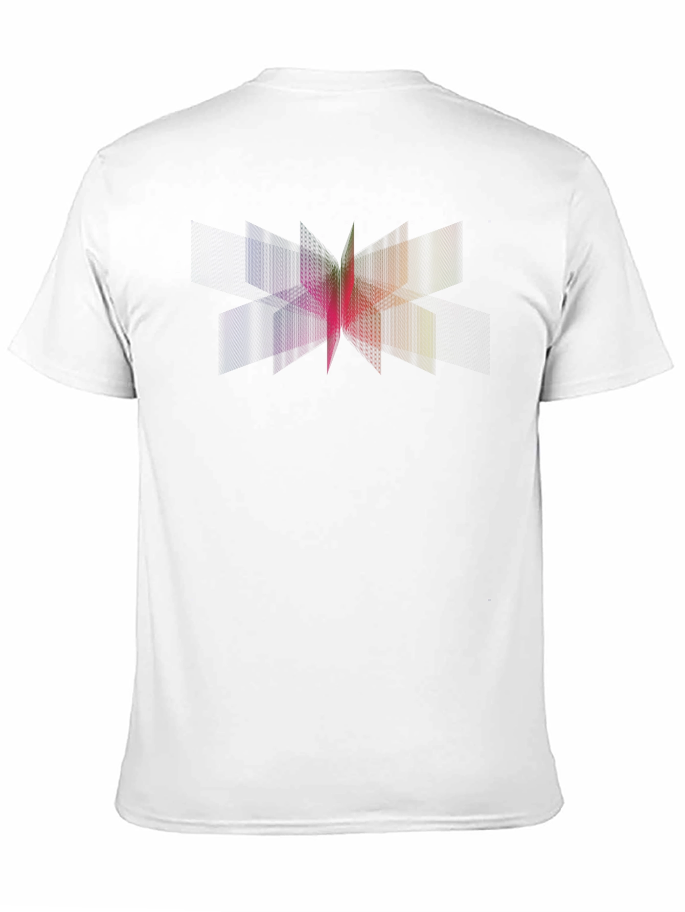 Abstract Geometric Prism Graphic Tee - Black