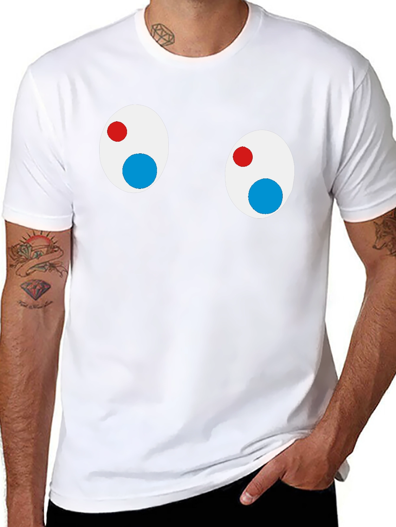 Funny Googly Eyes Black T-Shirt