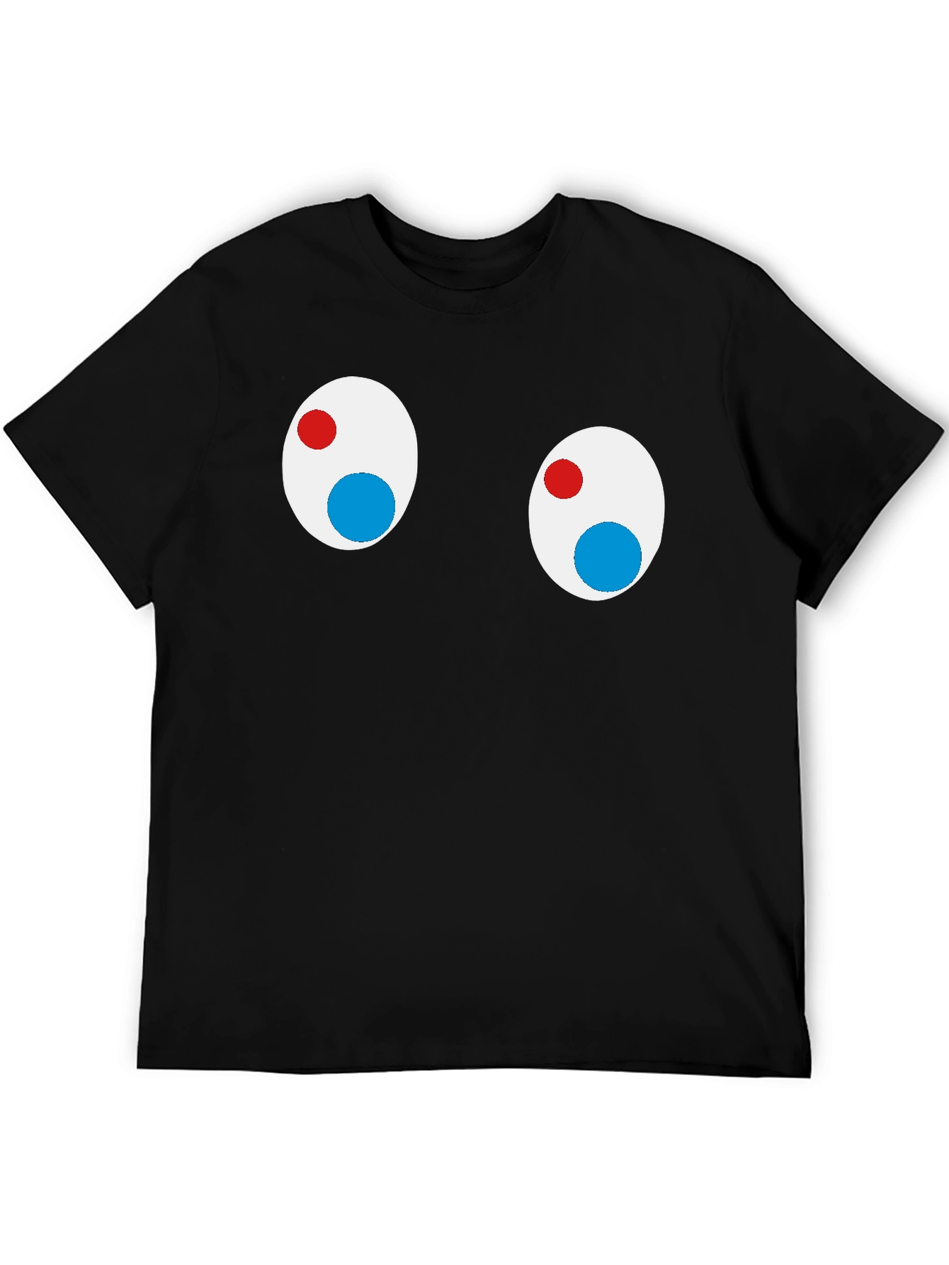 Funny Googly Eyes Black T-Shirt